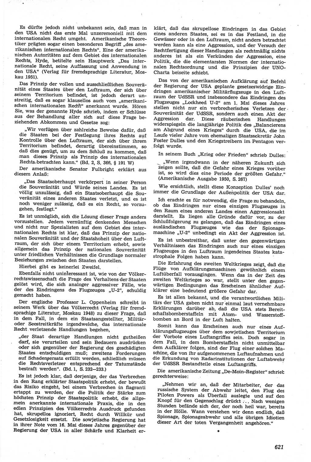Neue Justiz (NJ), Zeitschrift für Recht und Rechtswissenschaft [Deutsche Demokratische Republik (DDR)], 14. Jahrgang 1960, Seite 621 (NJ DDR 1960, S. 621)