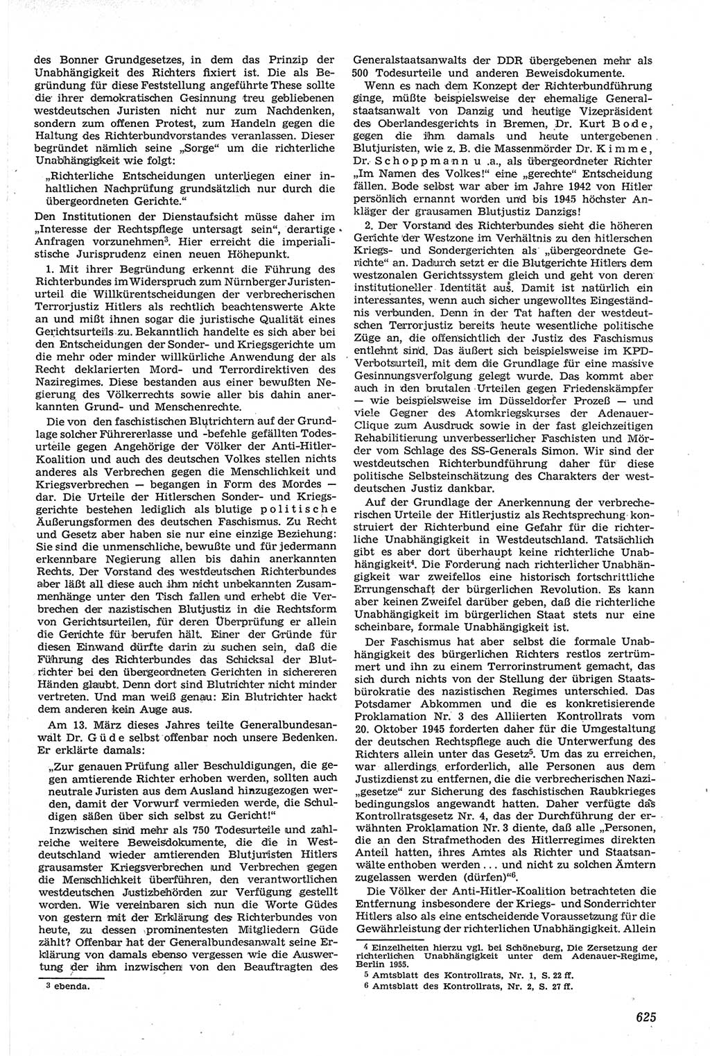 Neue Justiz (NJ), Zeitschrift für Recht und Rechtswissenschaft [Deutsche Demokratische Republik (DDR)], 14. Jahrgang 1960, Seite 625 (NJ DDR 1960, S. 625)