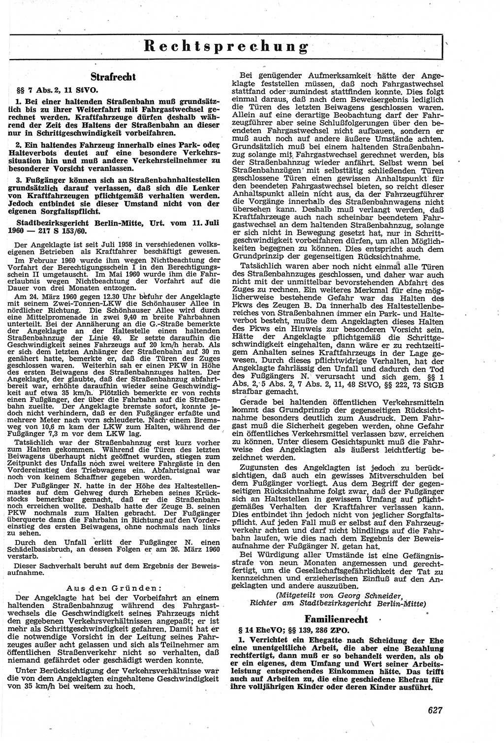 Neue Justiz (NJ), Zeitschrift für Recht und Rechtswissenschaft [Deutsche Demokratische Republik (DDR)], 14. Jahrgang 1960, Seite 627 (NJ DDR 1960, S. 627)