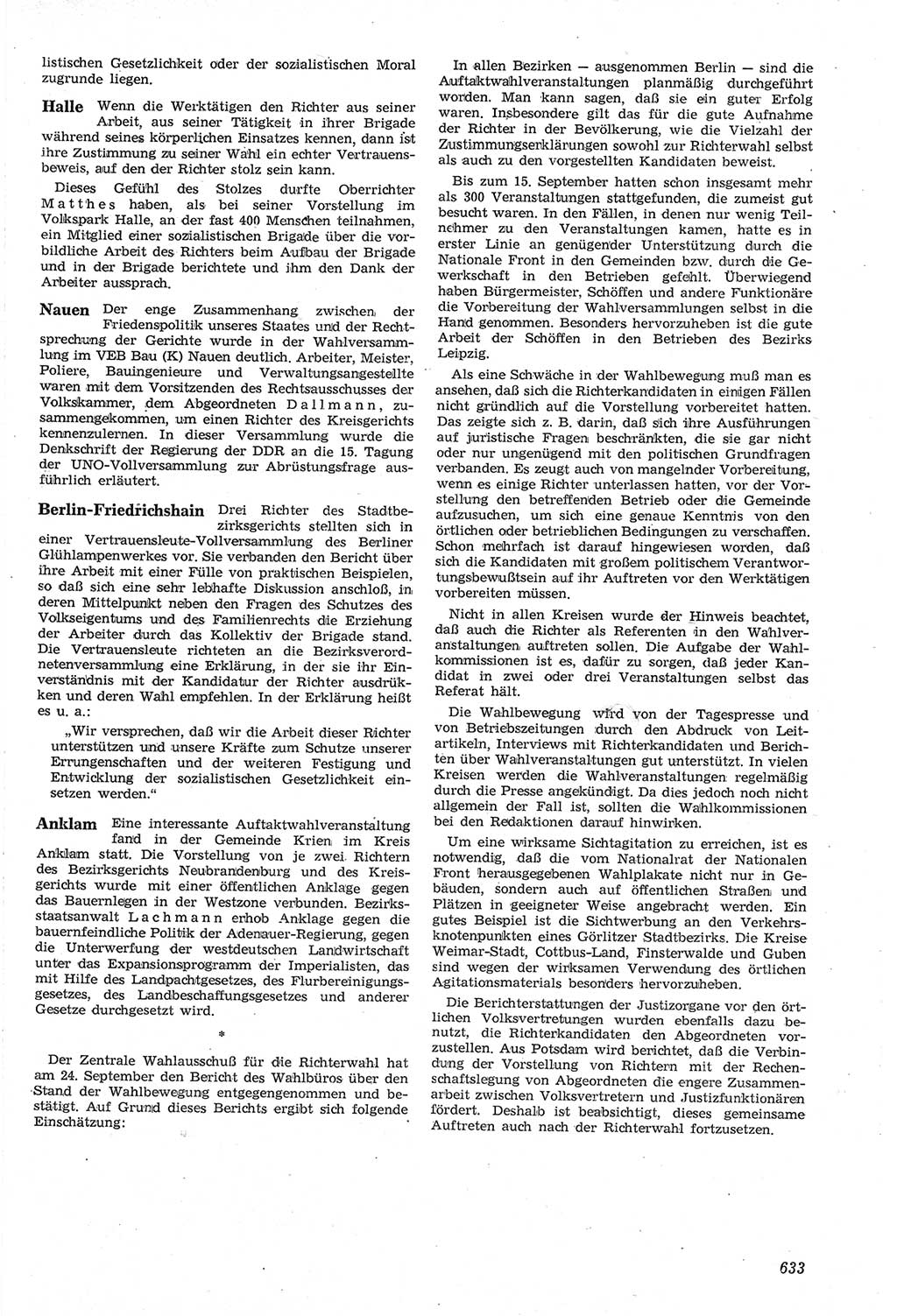 Neue Justiz (NJ), Zeitschrift für Recht und Rechtswissenschaft [Deutsche Demokratische Republik (DDR)], 14. Jahrgang 1960, Seite 633 (NJ DDR 1960, S. 633)