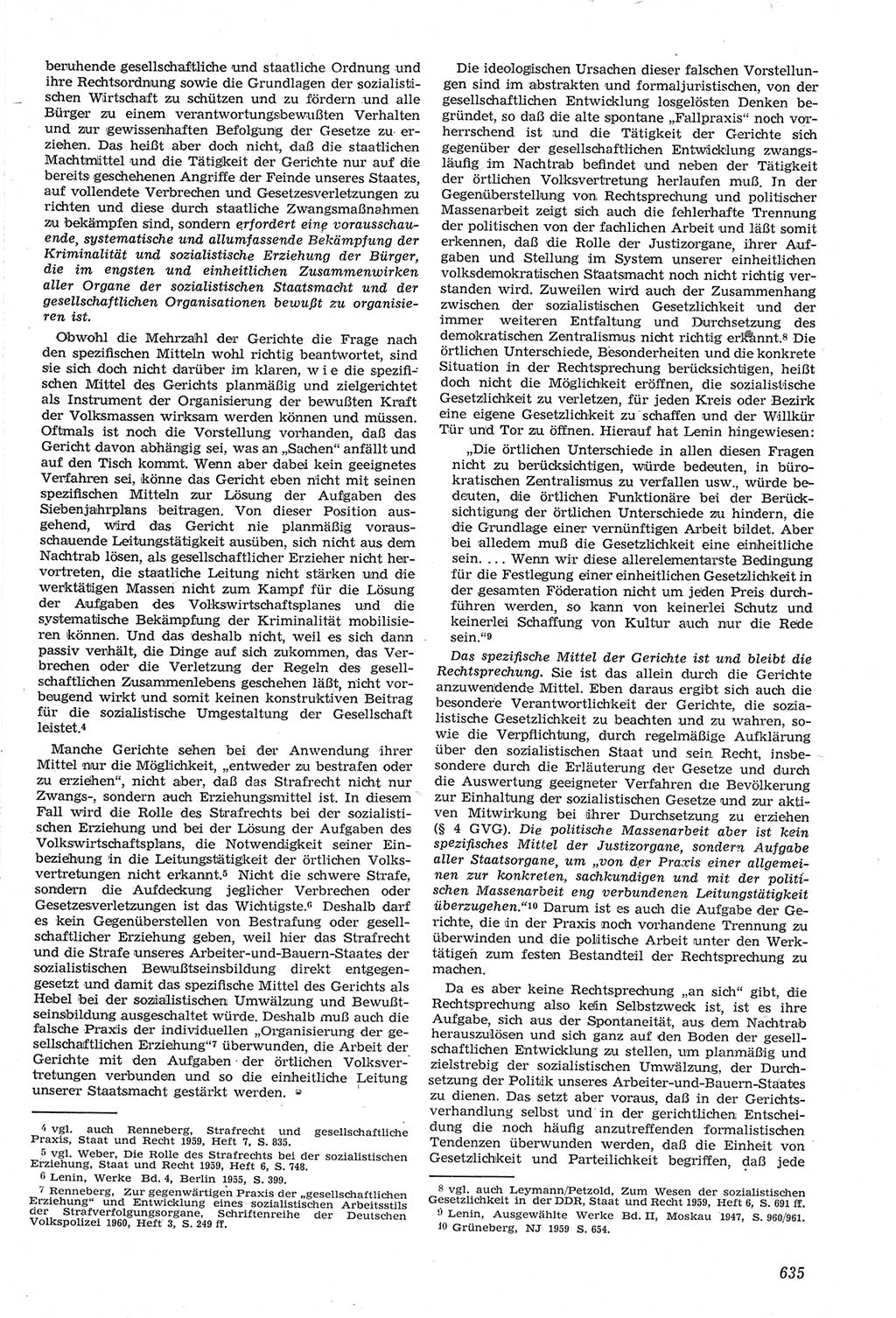 Neue Justiz (NJ), Zeitschrift für Recht und Rechtswissenschaft [Deutsche Demokratische Republik (DDR)], 14. Jahrgang 1960, Seite 635 (NJ DDR 1960, S. 635)