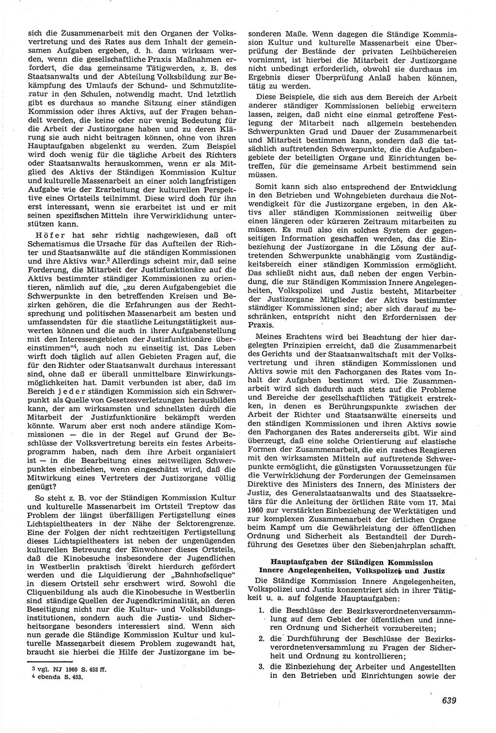 Neue Justiz (NJ), Zeitschrift für Recht und Rechtswissenschaft [Deutsche Demokratische Republik (DDR)], 14. Jahrgang 1960, Seite 639 (NJ DDR 1960, S. 639)