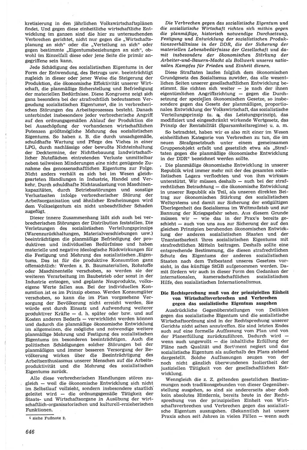 Neue Justiz (NJ), Zeitschrift für Recht und Rechtswissenschaft [Deutsche Demokratische Republik (DDR)], 14. Jahrgang 1960, Seite 646 (NJ DDR 1960, S. 646)