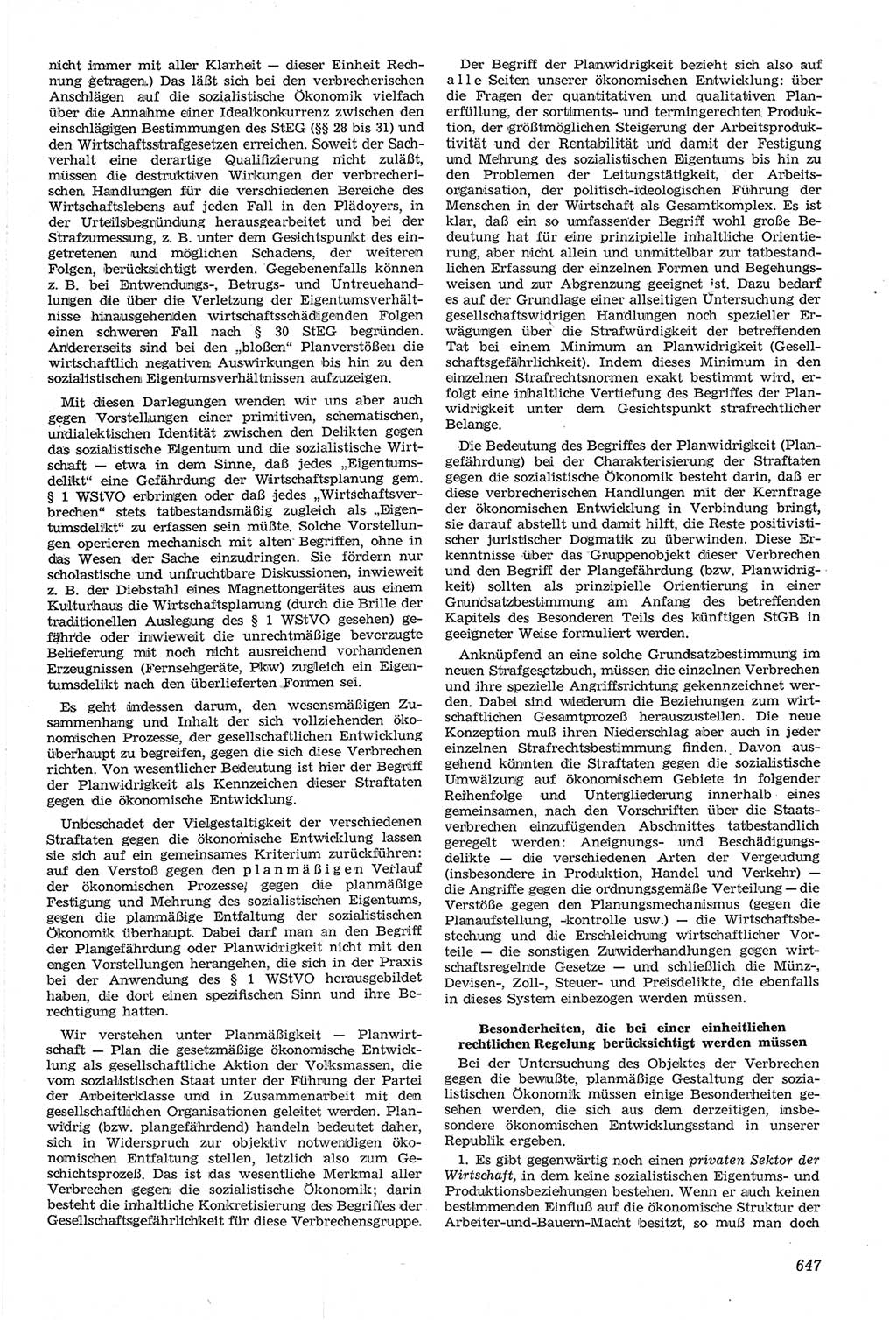 Neue Justiz (NJ), Zeitschrift für Recht und Rechtswissenschaft [Deutsche Demokratische Republik (DDR)], 14. Jahrgang 1960, Seite 647 (NJ DDR 1960, S. 647)