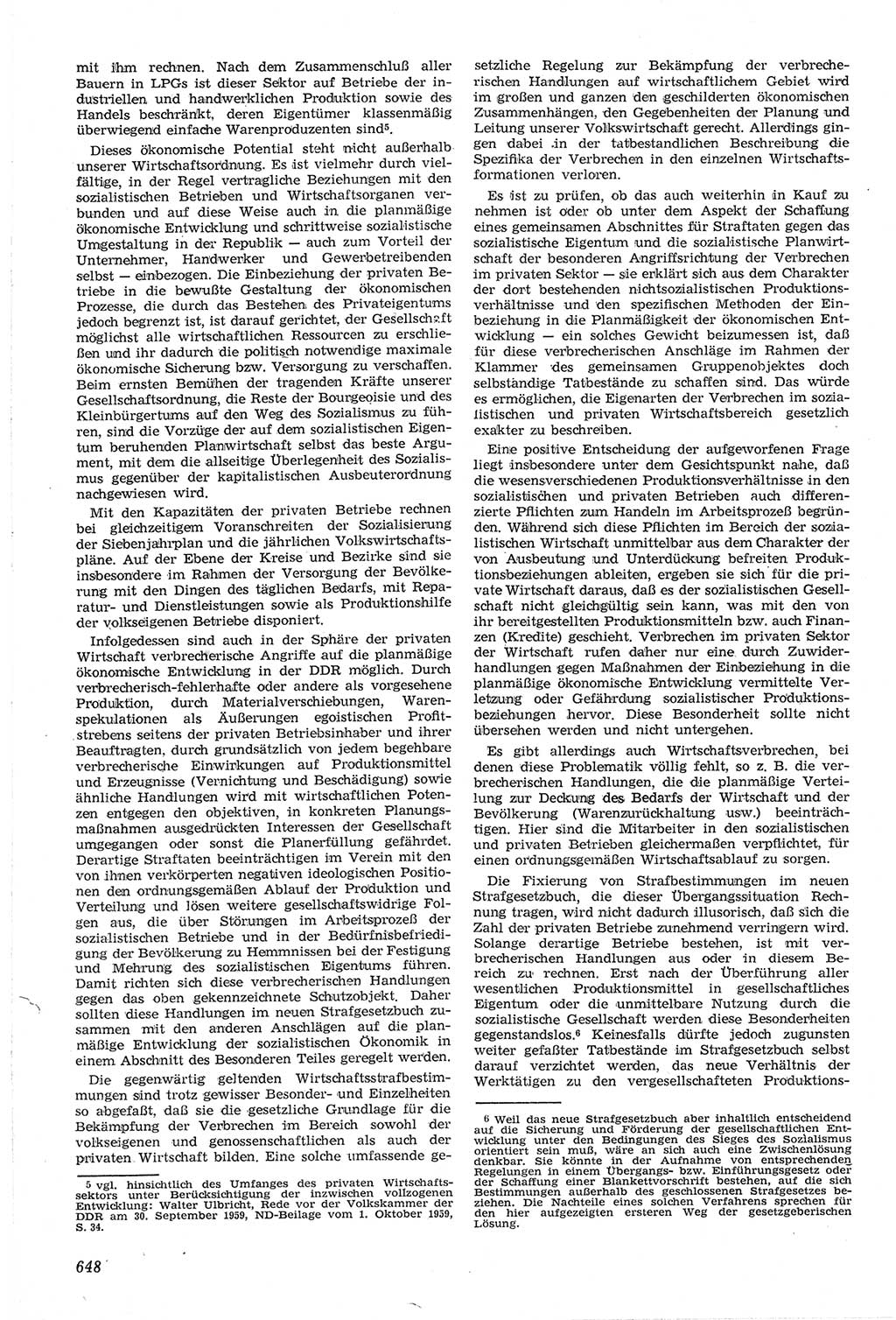 Neue Justiz (NJ), Zeitschrift für Recht und Rechtswissenschaft [Deutsche Demokratische Republik (DDR)], 14. Jahrgang 1960, Seite 648 (NJ DDR 1960, S. 648)