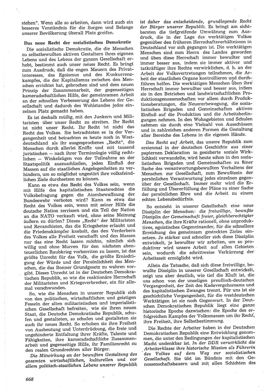 Neue Justiz (NJ), Zeitschrift für Recht und Rechtswissenschaft [Deutsche Demokratische Republik (DDR)], 14. Jahrgang 1960, Seite 668 (NJ DDR 1960, S. 668)