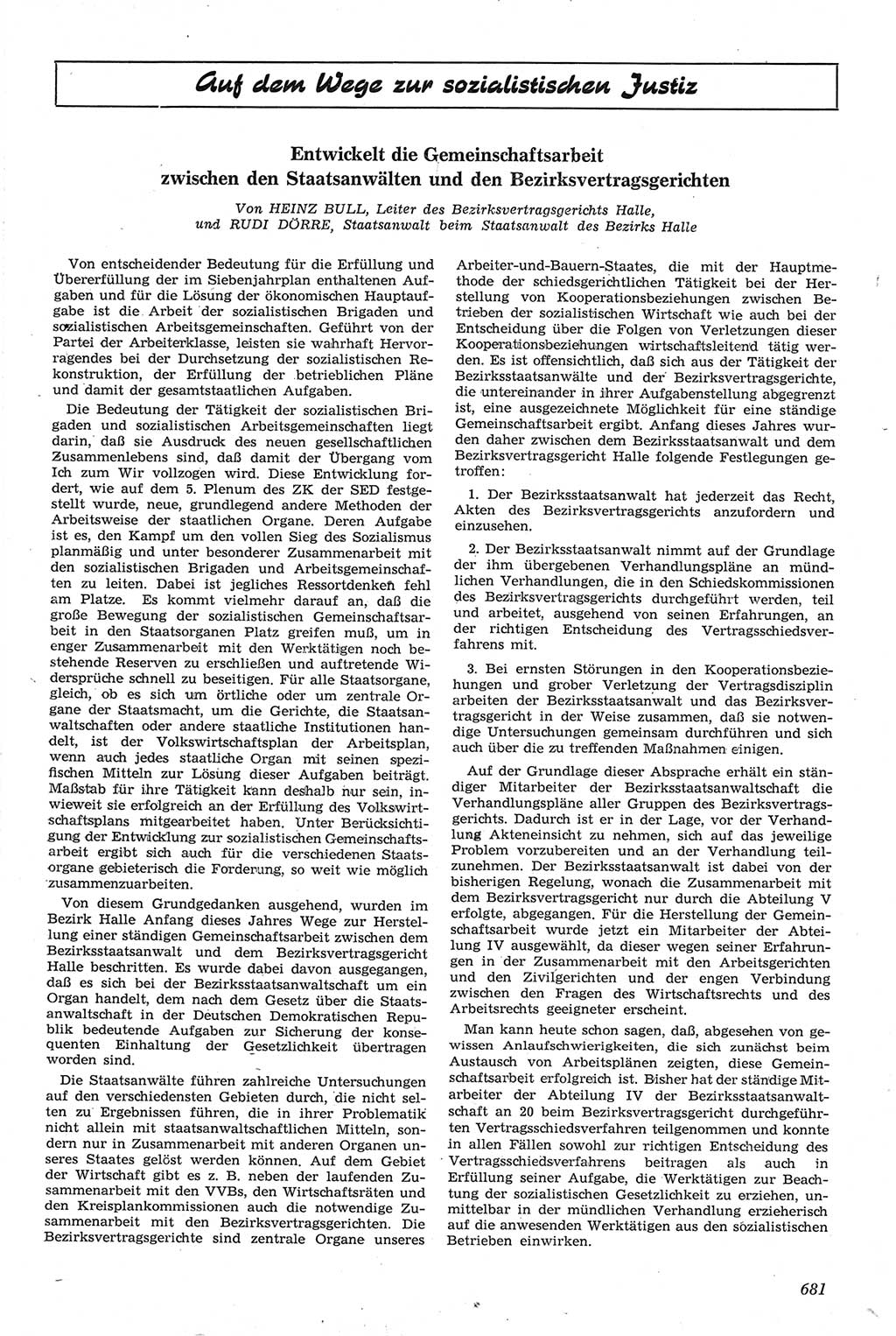 Neue Justiz (NJ), Zeitschrift für Recht und Rechtswissenschaft [Deutsche Demokratische Republik (DDR)], 14. Jahrgang 1960, Seite 681 (NJ DDR 1960, S. 681)