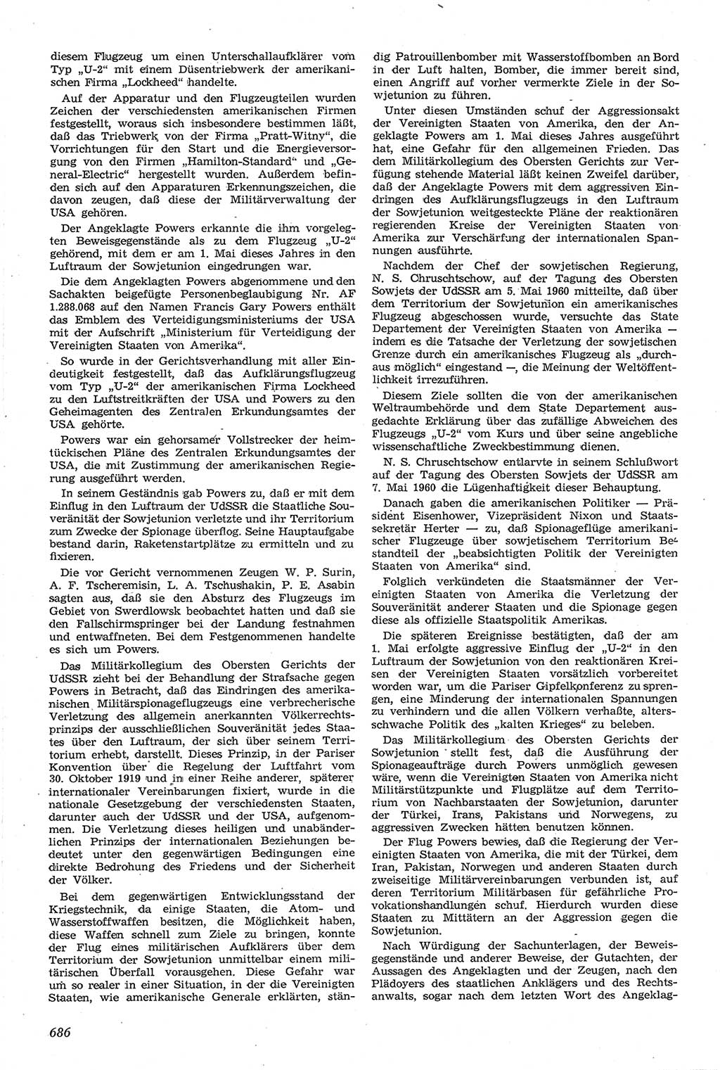Neue Justiz (NJ), Zeitschrift für Recht und Rechtswissenschaft [Deutsche Demokratische Republik (DDR)], 14. Jahrgang 1960, Seite 686 (NJ DDR 1960, S. 686)