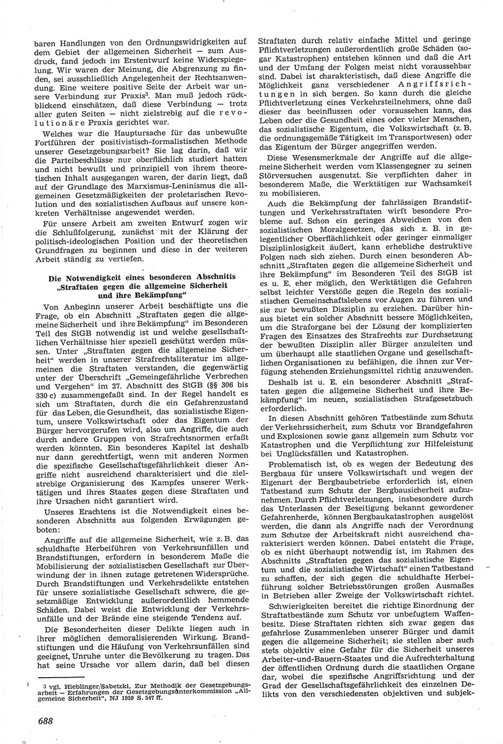 Neue Justiz (NJ), Zeitschrift für Recht und Rechtswissenschaft [Deutsche Demokratische Republik (DDR)], 14. Jahrgang 1960, Seite 688 (NJ DDR 1960, S. 688)