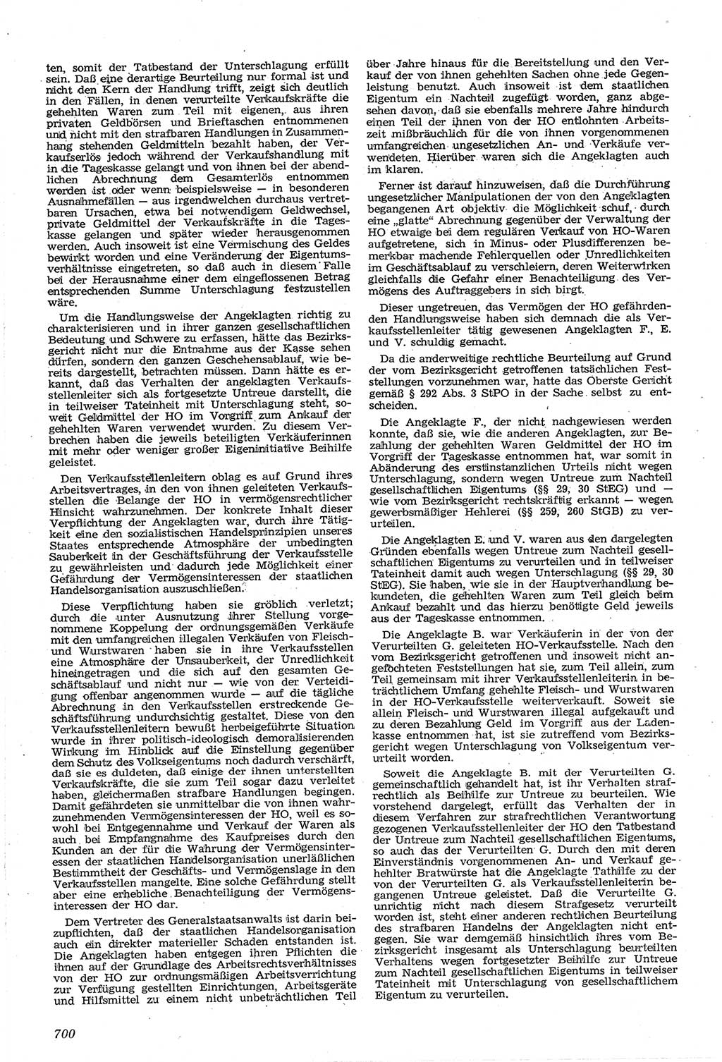 Neue Justiz (NJ), Zeitschrift für Recht und Rechtswissenschaft [Deutsche Demokratische Republik (DDR)], 14. Jahrgang 1960, Seite 700 (NJ DDR 1960, S. 700)