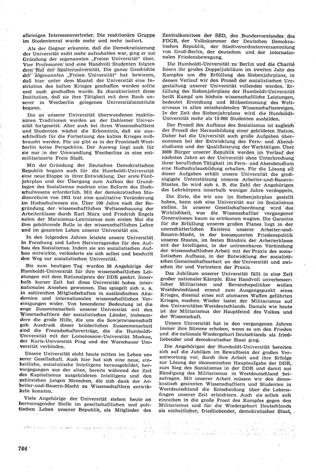 Neue Justiz (NJ), Zeitschrift für Recht und Rechtswissenschaft [Deutsche Demokratische Republik (DDR)], 14. Jahrgang 1960, Seite 704 (NJ DDR 1960, S. 704)