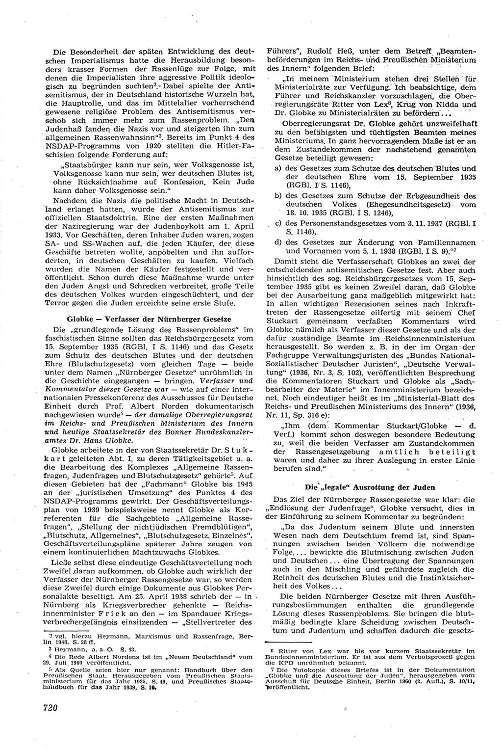 Neue Justiz (NJ), Zeitschrift für Recht und Rechtswissenschaft [Deutsche Demokratische Republik (DDR)], 14. Jahrgang 1960, Seite 720 (NJ DDR 1960, S. 720)