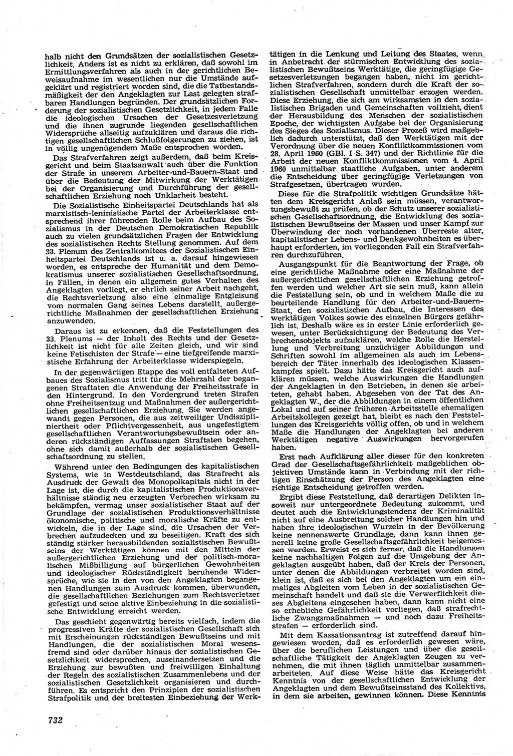 Neue Justiz (NJ), Zeitschrift für Recht und Rechtswissenschaft [Deutsche Demokratische Republik (DDR)], 14. Jahrgang 1960, Seite 732 (NJ DDR 1960, S. 732)