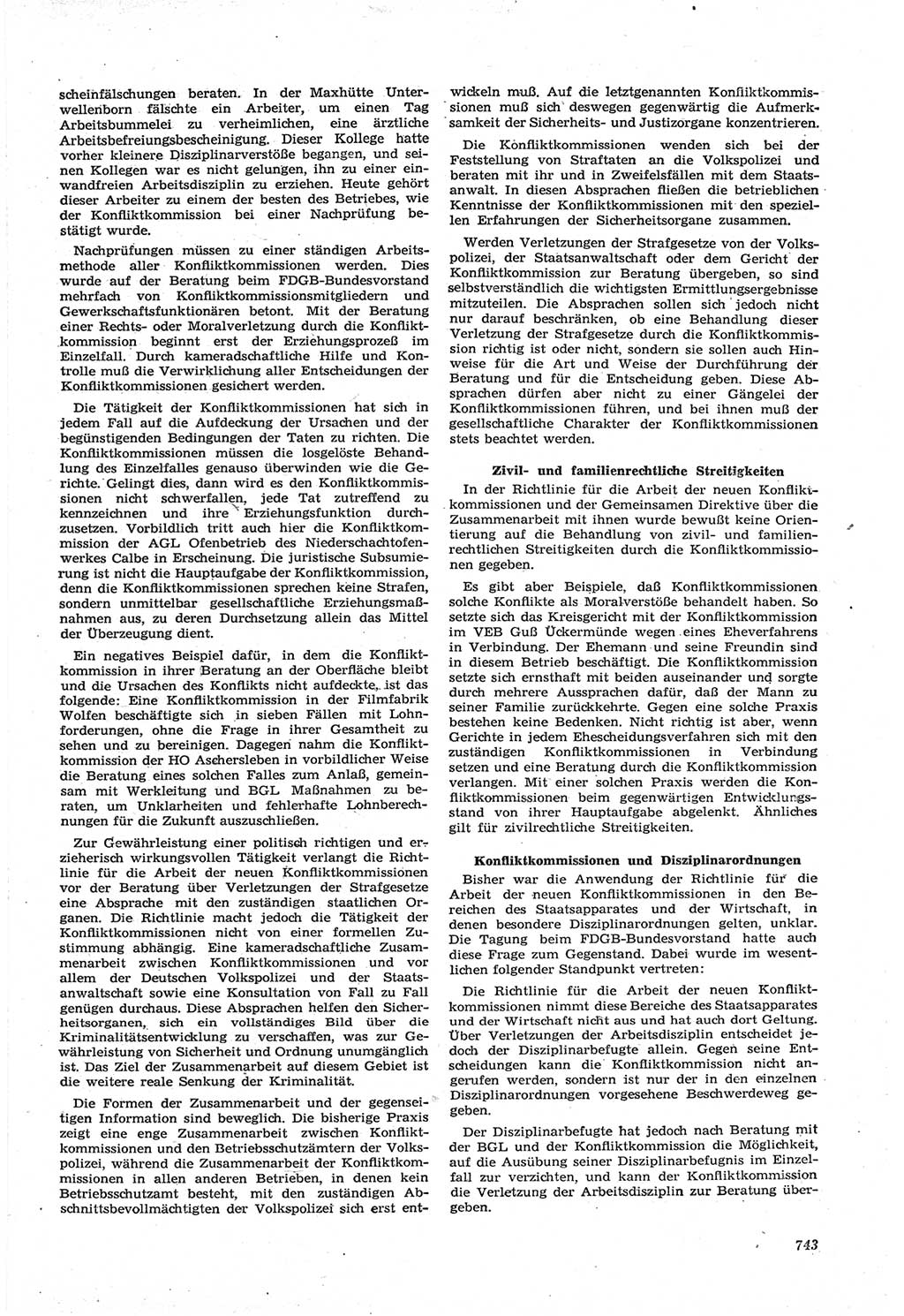 Neue Justiz (NJ), Zeitschrift für Recht und Rechtswissenschaft [Deutsche Demokratische Republik (DDR)], 14. Jahrgang 1960, Seite 743 (NJ DDR 1960, S. 743)