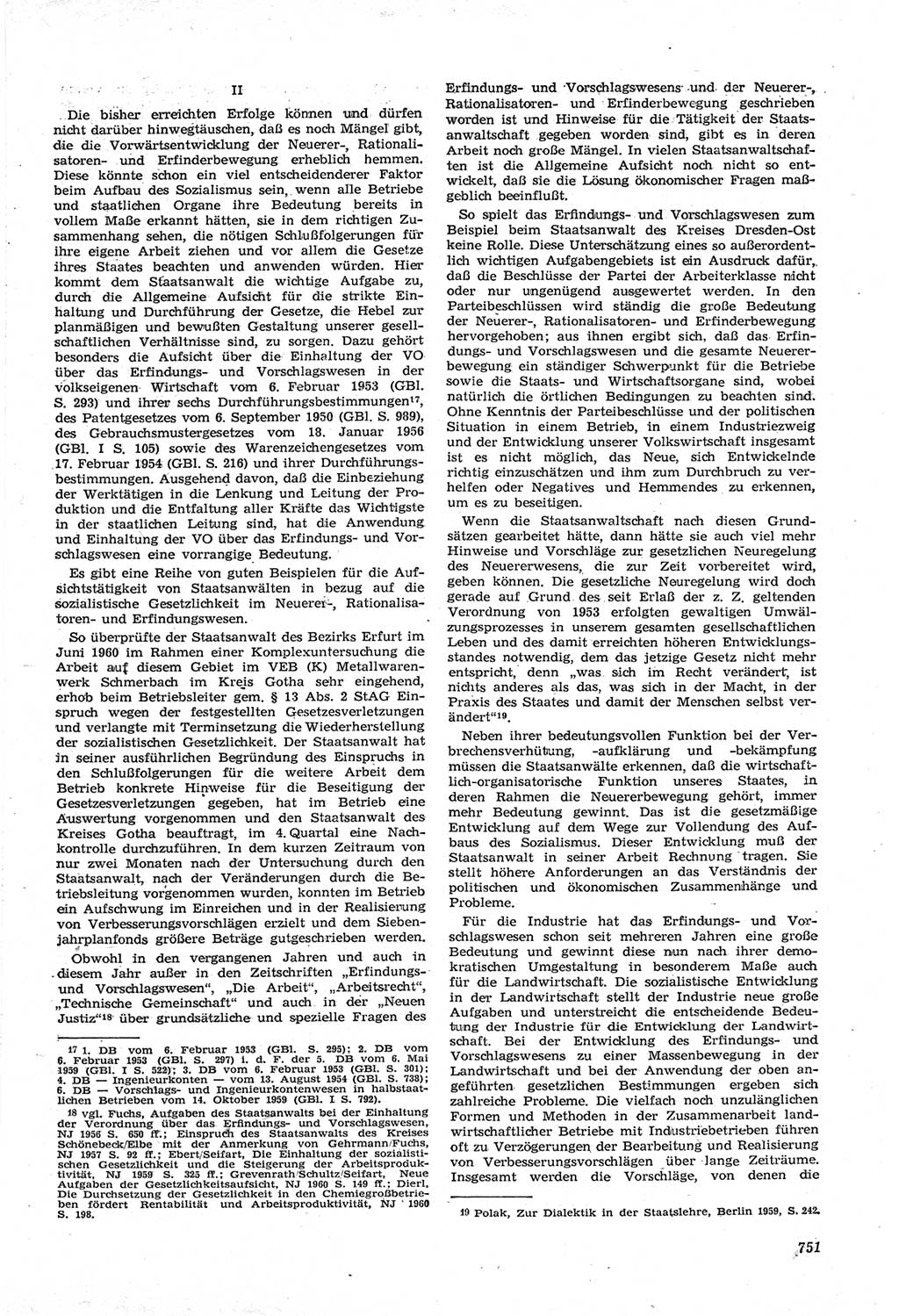 Neue Justiz (NJ), Zeitschrift für Recht und Rechtswissenschaft [Deutsche Demokratische Republik (DDR)], 14. Jahrgang 1960, Seite 751 (NJ DDR 1960, S. 751)