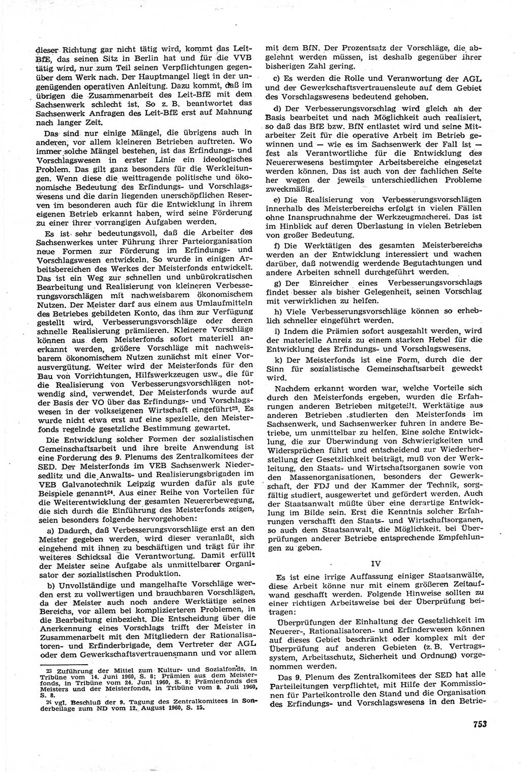 Neue Justiz (NJ), Zeitschrift für Recht und Rechtswissenschaft [Deutsche Demokratische Republik (DDR)], 14. Jahrgang 1960, Seite 753 (NJ DDR 1960, S. 753)