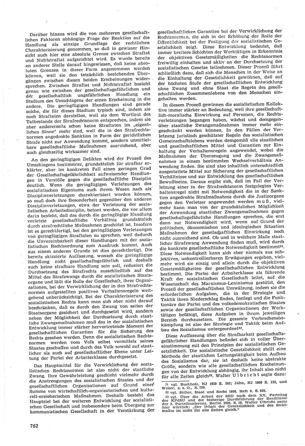 Neue Justiz (NJ), Zeitschrift für Recht und Rechtswissenschaft [Deutsche Demokratische Republik (DDR)], 14. Jahrgang 1960, Seite 762 (NJ DDR 1960, S. 762)
