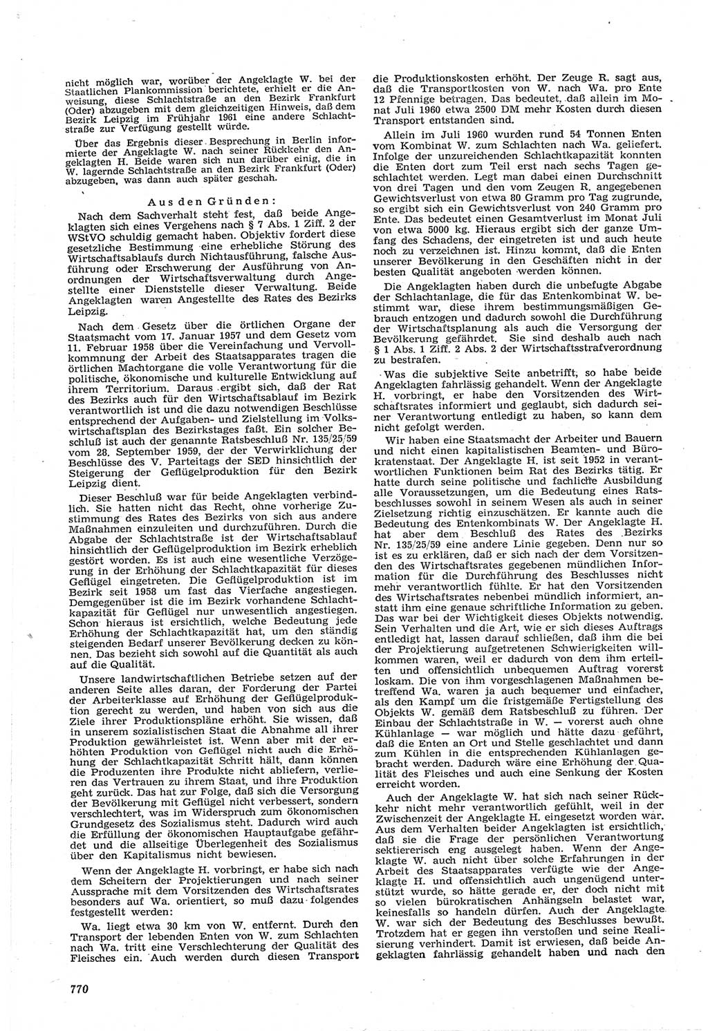 Neue Justiz (NJ), Zeitschrift für Recht und Rechtswissenschaft [Deutsche Demokratische Republik (DDR)], 14. Jahrgang 1960, Seite 770 (NJ DDR 1960, S. 770)