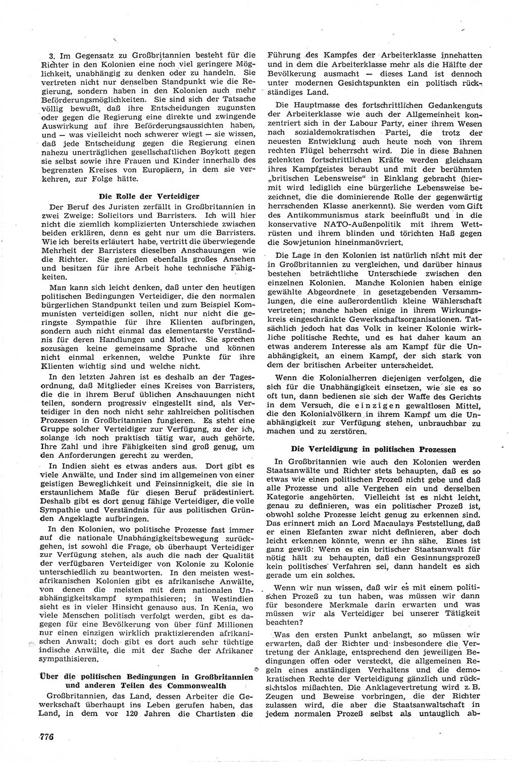 Neue Justiz (NJ), Zeitschrift für Recht und Rechtswissenschaft [Deutsche Demokratische Republik (DDR)], 14. Jahrgang 1960, Seite 776 (NJ DDR 1960, S. 776)