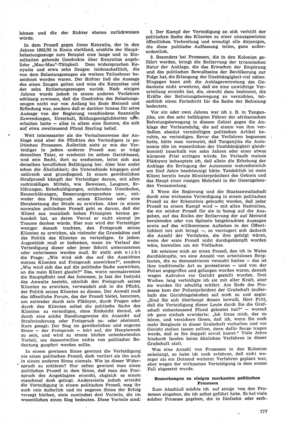 Neue Justiz (NJ), Zeitschrift für Recht und Rechtswissenschaft [Deutsche Demokratische Republik (DDR)], 14. Jahrgang 1960, Seite 777 (NJ DDR 1960, S. 777)