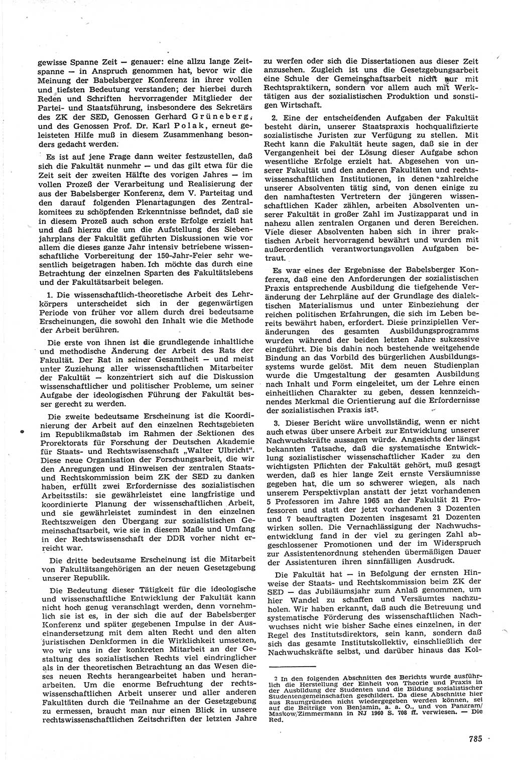 Neue Justiz (NJ), Zeitschrift für Recht und Rechtswissenschaft [Deutsche Demokratische Republik (DDR)], 14. Jahrgang 1960, Seite 785 (NJ DDR 1960, S. 785)