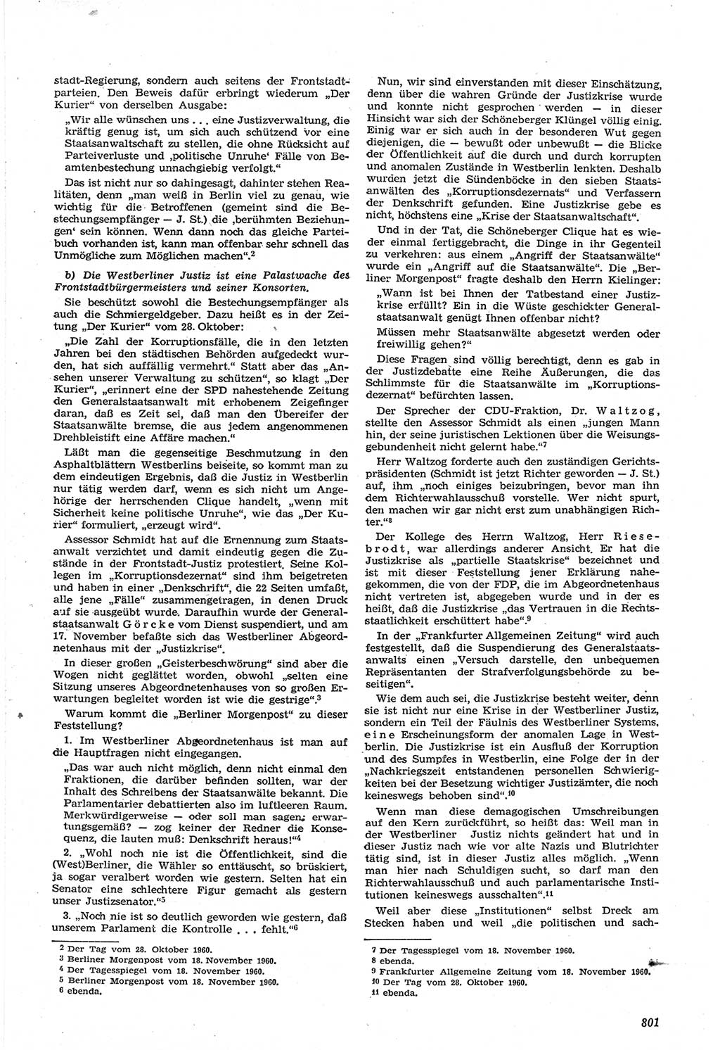 Neue Justiz (NJ), Zeitschrift für Recht und Rechtswissenschaft [Deutsche Demokratische Republik (DDR)], 14. Jahrgang 1960, Seite 801 (NJ DDR 1960, S. 801)