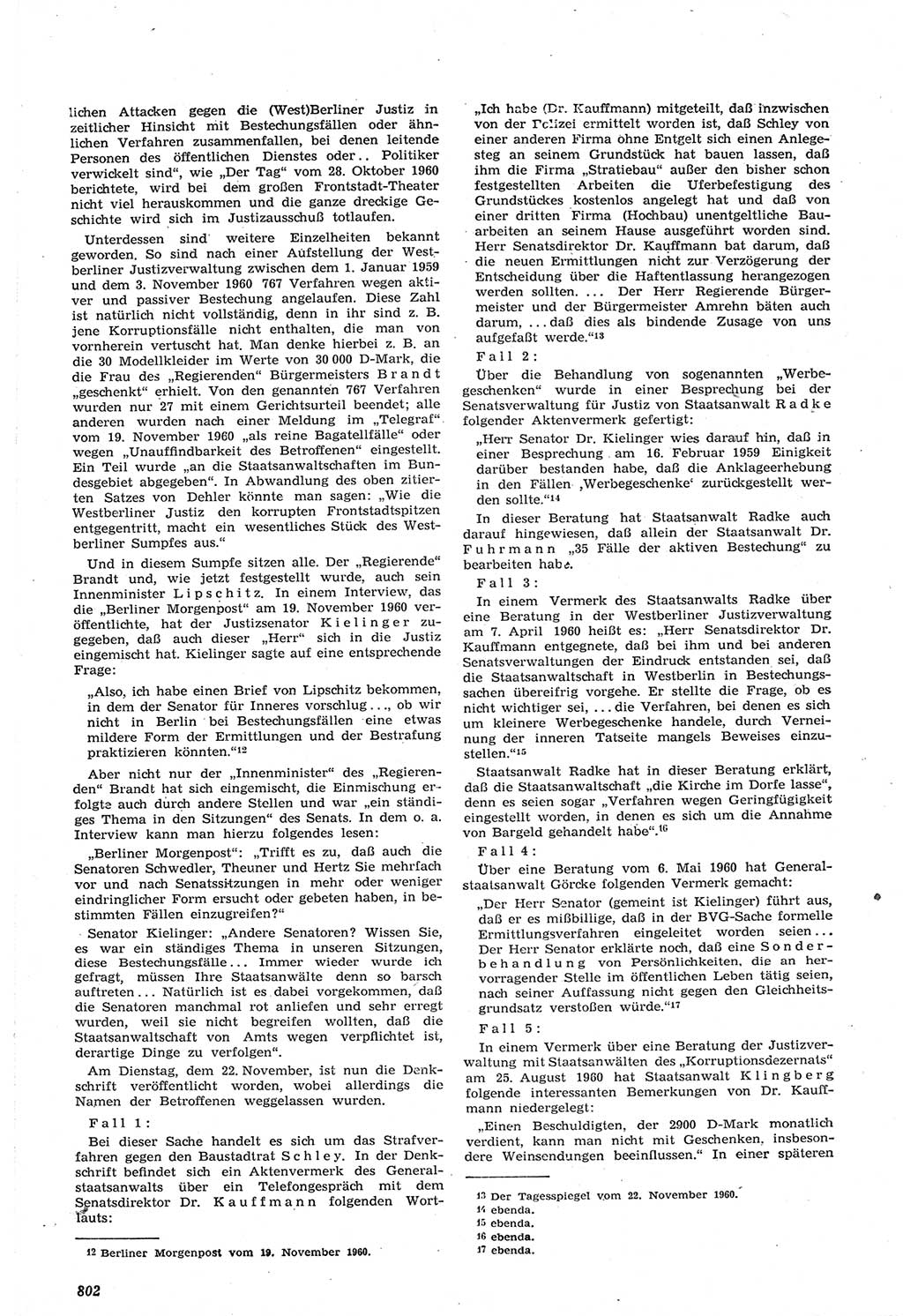 Neue Justiz (NJ), Zeitschrift für Recht und Rechtswissenschaft [Deutsche Demokratische Republik (DDR)], 14. Jahrgang 1960, Seite 802 (NJ DDR 1960, S. 802)