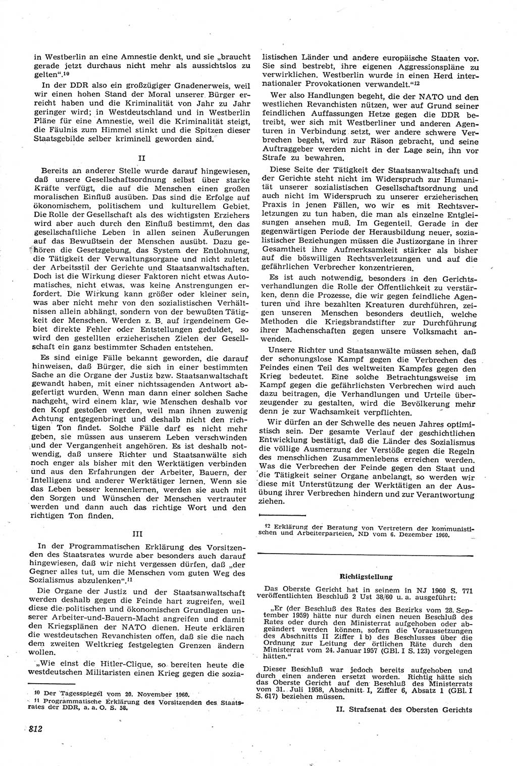 Neue Justiz (NJ), Zeitschrift für Recht und Rechtswissenschaft [Deutsche Demokratische Republik (DDR)], 14. Jahrgang 1960, Seite 812 (NJ DDR 1960, S. 812)