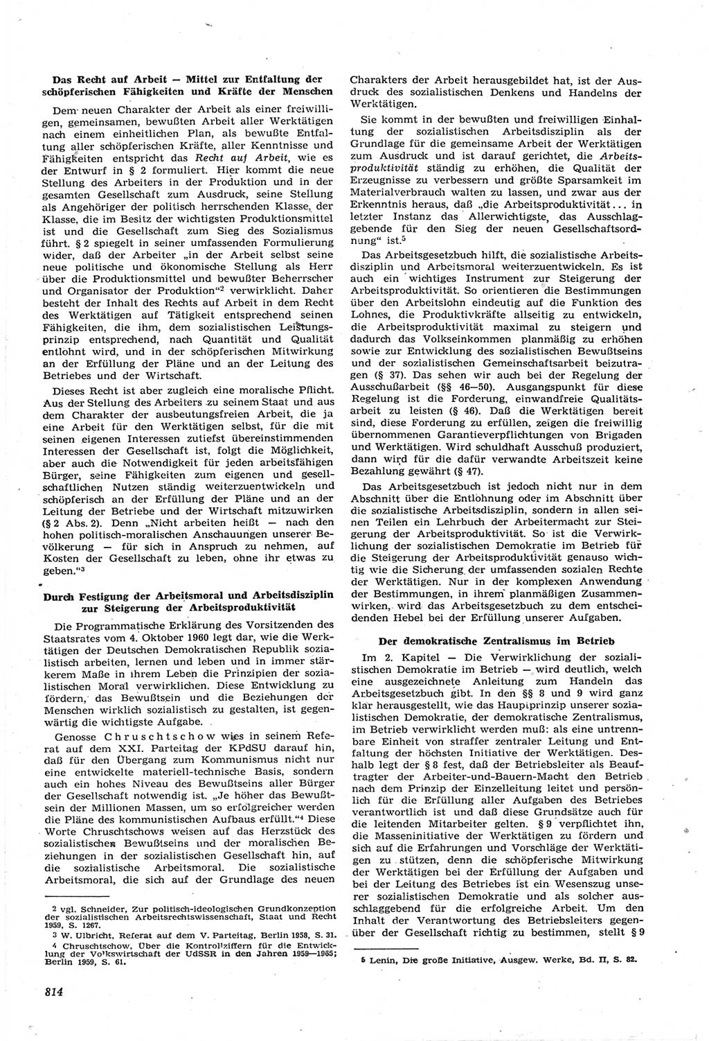 Neue Justiz (NJ), Zeitschrift für Recht und Rechtswissenschaft [Deutsche Demokratische Republik (DDR)], 14. Jahrgang 1960, Seite 814 (NJ DDR 1960, S. 814)