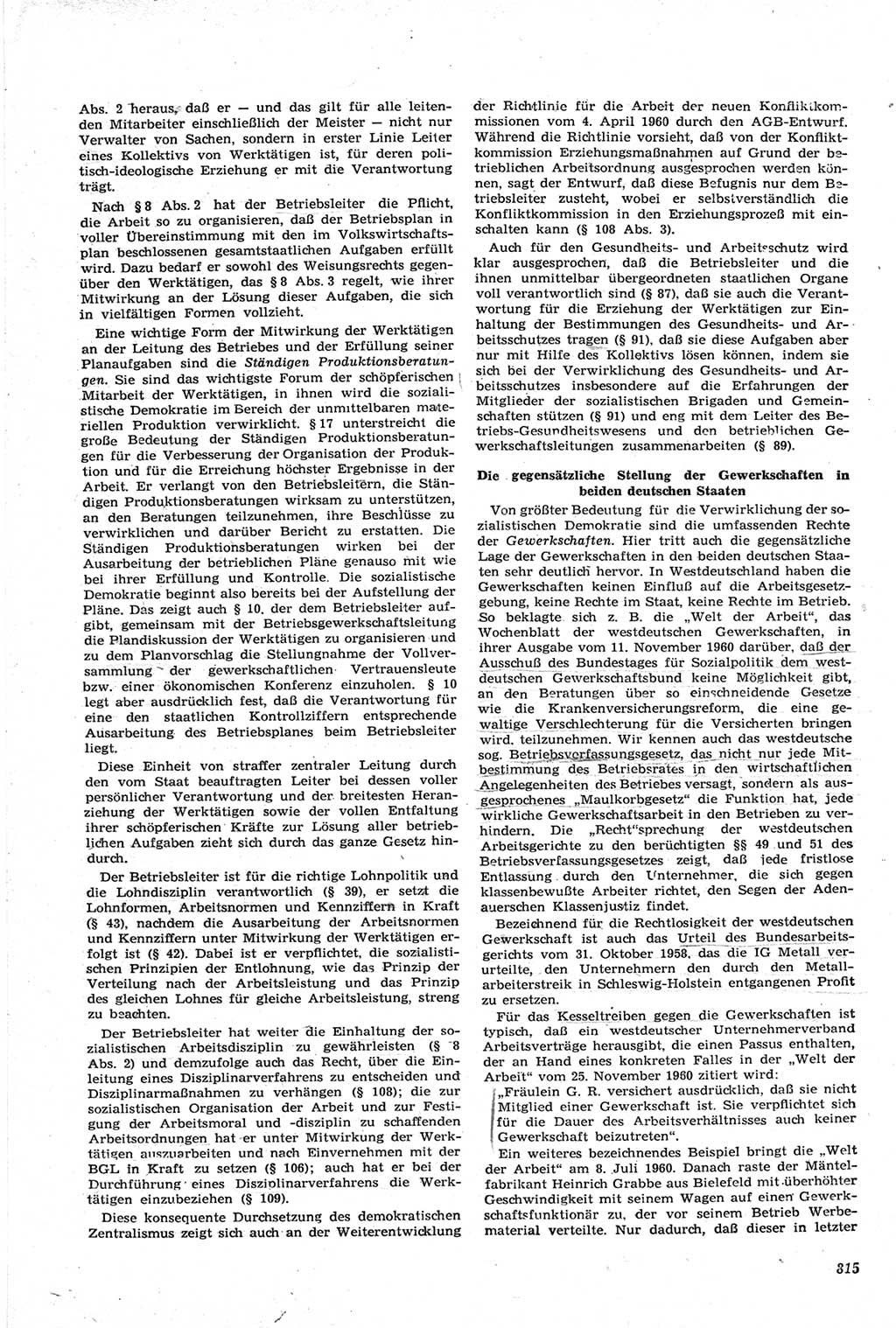 Neue Justiz (NJ), Zeitschrift für Recht und Rechtswissenschaft [Deutsche Demokratische Republik (DDR)], 14. Jahrgang 1960, Seite 815 (NJ DDR 1960, S. 815)