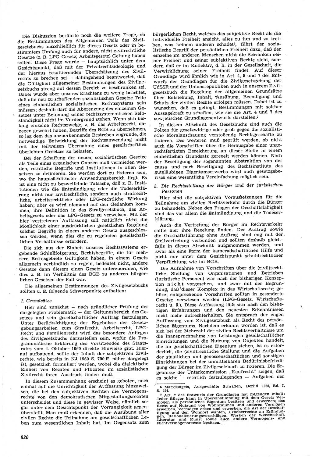 Neue Justiz (NJ), Zeitschrift für Recht und Rechtswissenschaft [Deutsche Demokratische Republik (DDR)], 14. Jahrgang 1960, Seite 826 (NJ DDR 1960, S. 826)
