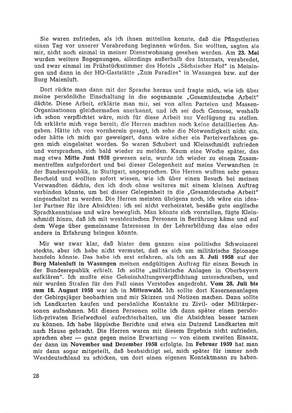 Berlin-Lichtenberg Normannenstraße 22, Agentenzentrale SSD [Staatssicherheitsdienst Deutsche Demokratische Republik (DDR)] 1961, Seite 28 (SSD DDR UfJ BRD 1961, S. 28)