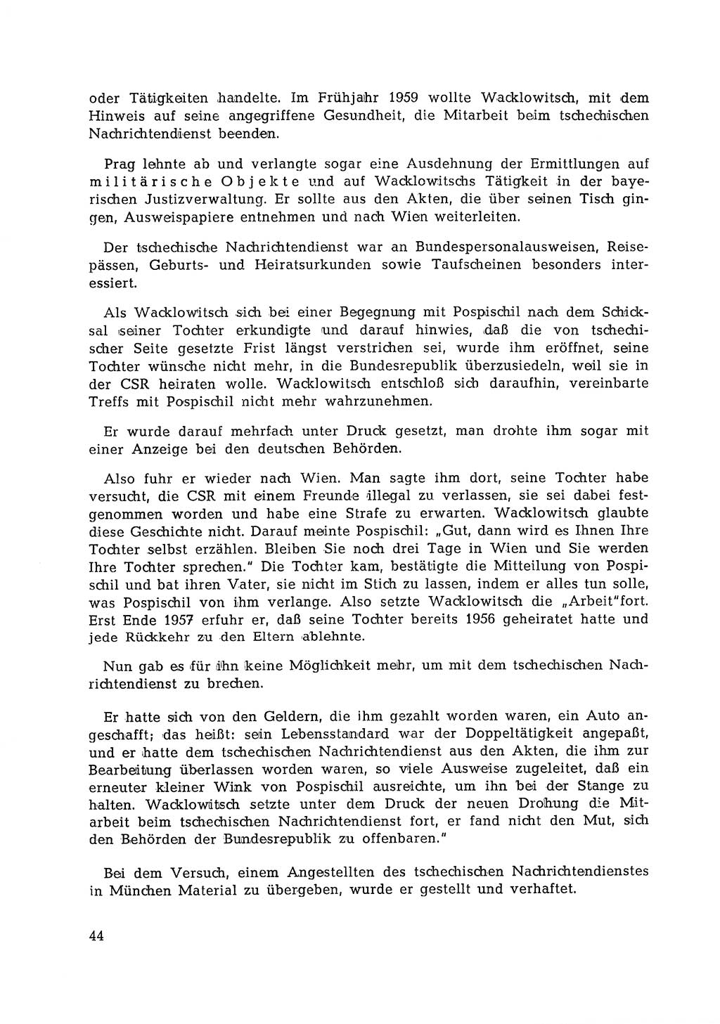Berlin-Lichtenberg Normannenstraße 22, Agentenzentrale SSD [Staatssicherheitsdienst Deutsche Demokratische Republik (DDR)] 1961, Seite 44 (SSD DDR UfJ BRD 1961, S. 44)