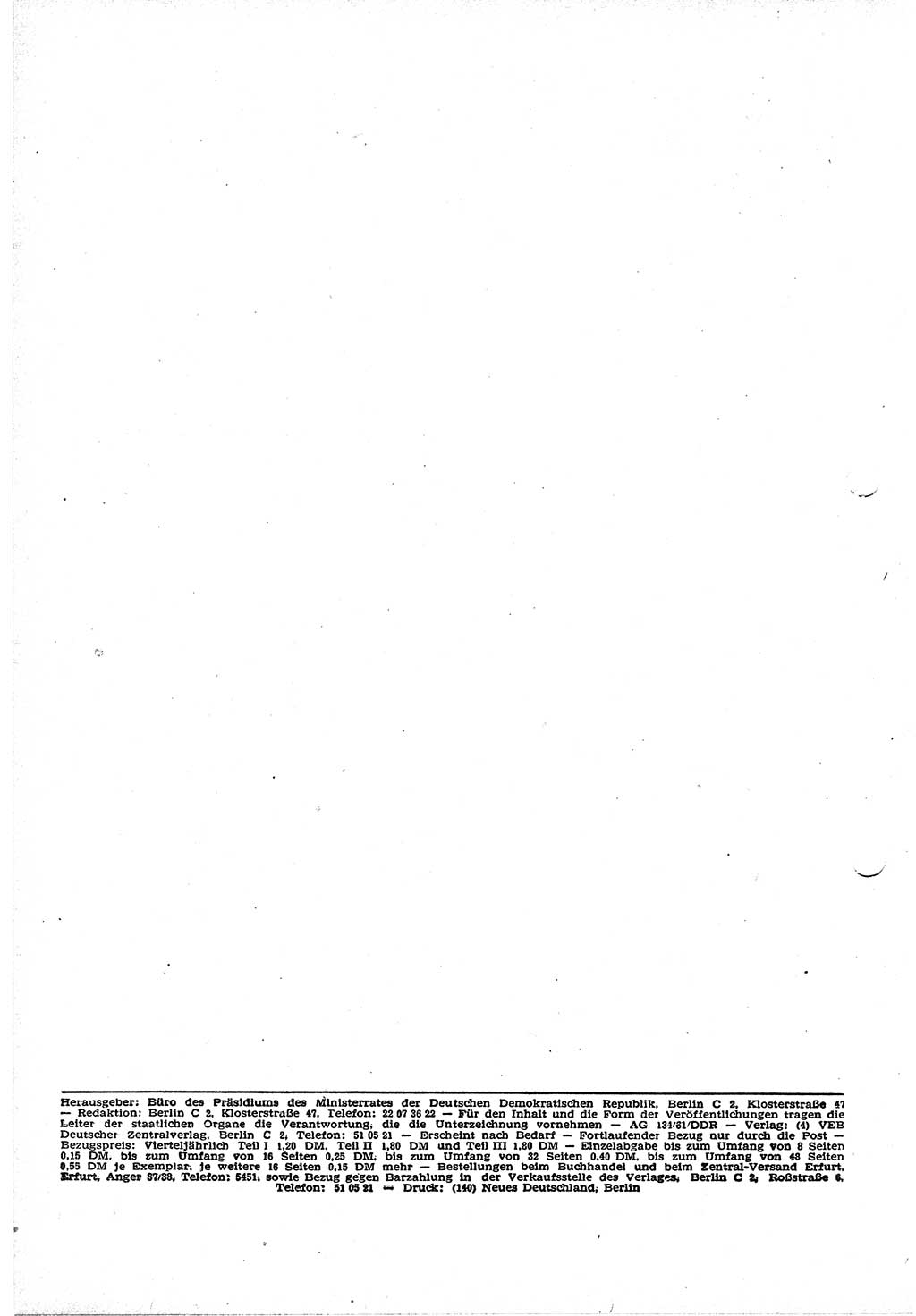 Gesetzblatt (GBl.) der Deutschen Demokratischen Republik (DDR) Teil Ⅰ 1961, Seite 74 (GBl. DDR Ⅰ 1961, S. 74)