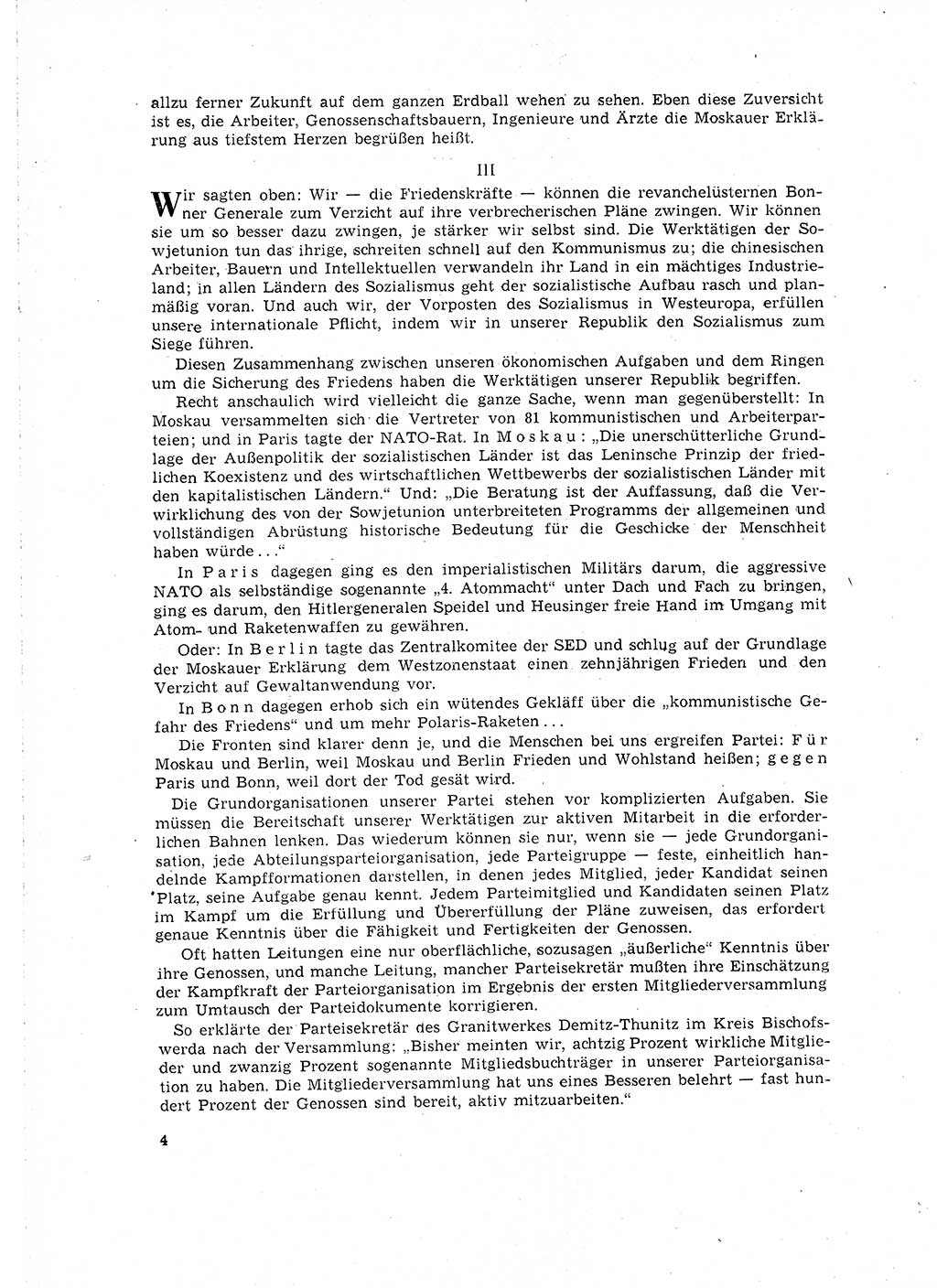 Neuer Weg (NW), Organ des Zentralkomitees (ZK) der SED (Sozialistische Einheitspartei Deutschlands) für Fragen des Parteilebens, 16. Jahrgang [Deutsche Demokratische Republik (DDR)] 1961, Seite 4 (NW ZK SED DDR 1961, S. 4)