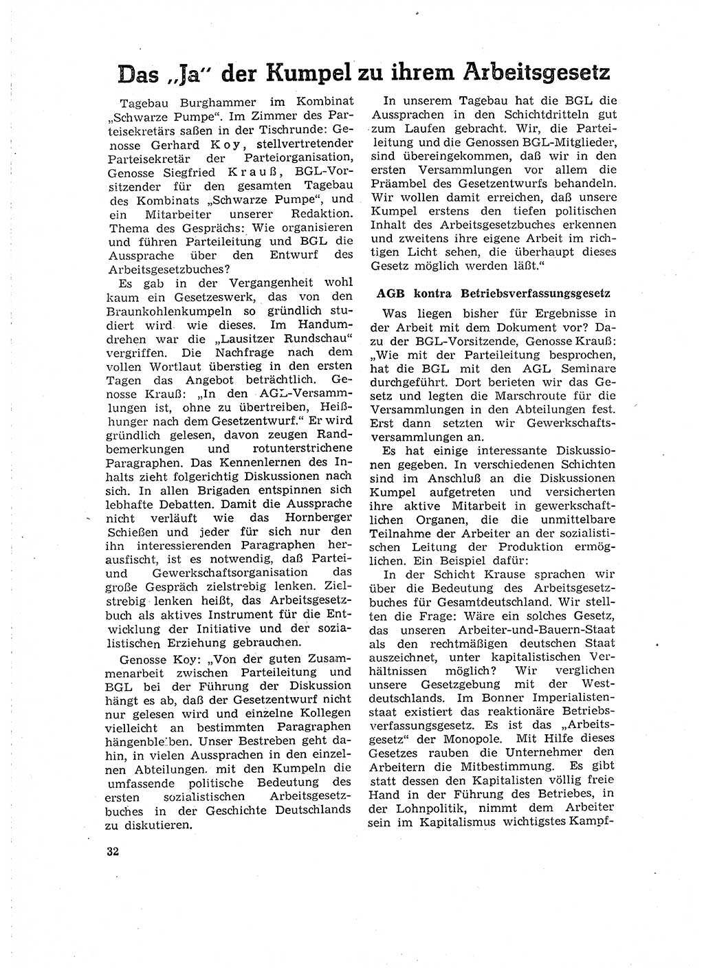 Neuer Weg (NW), Organ des Zentralkomitees (ZK) der SED (Sozialistische Einheitspartei Deutschlands) für Fragen des Parteilebens, 16. Jahrgang [Deutsche Demokratische Republik (DDR)] 1961, Seite 32 (NW ZK SED DDR 1961, S. 32)
