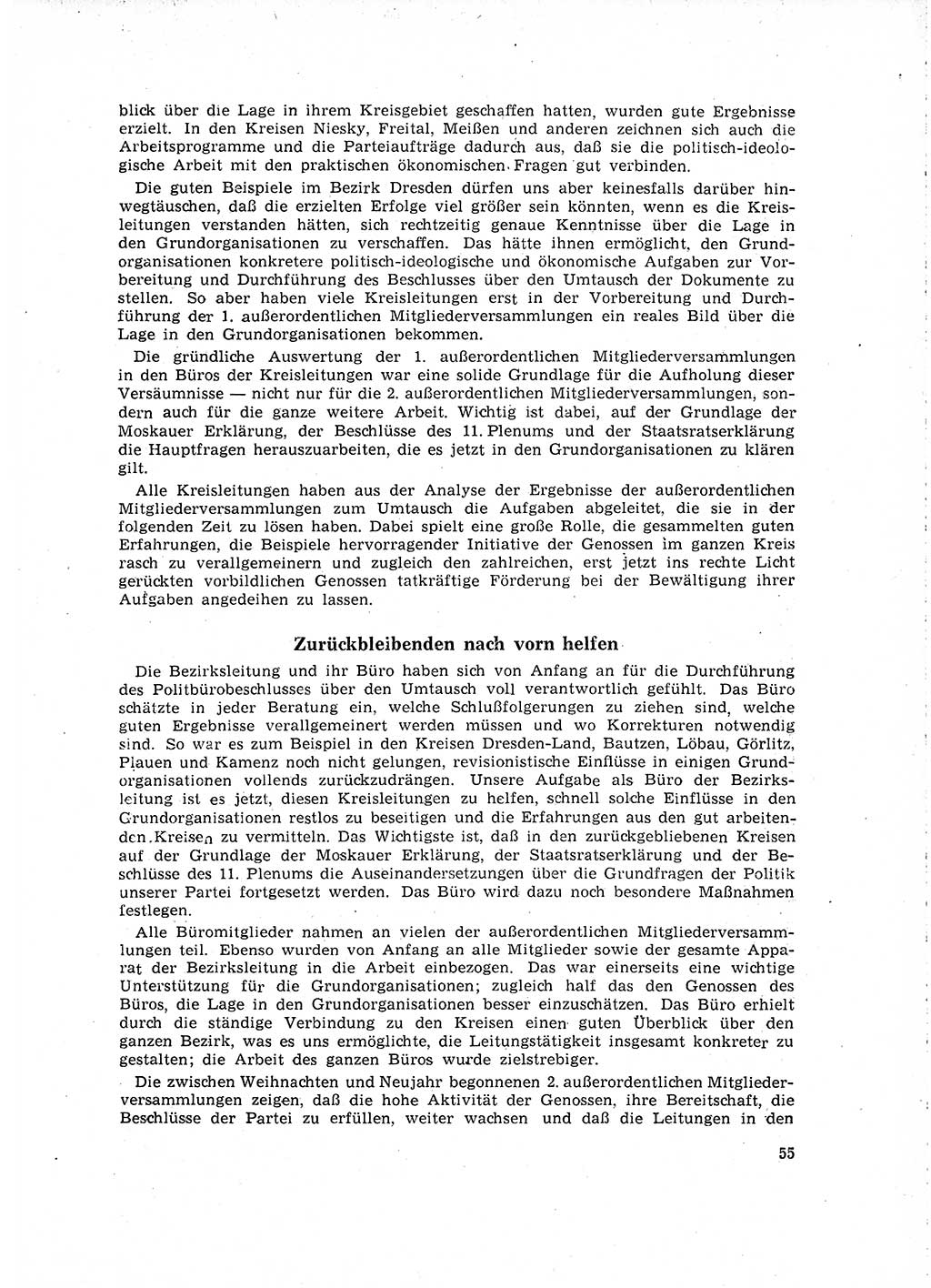 Neuer Weg (NW), Organ des Zentralkomitees (ZK) der SED (Sozialistische Einheitspartei Deutschlands) für Fragen des Parteilebens, 16. Jahrgang [Deutsche Demokratische Republik (DDR)] 1961, Seite 55 (NW ZK SED DDR 1961, S. 55)