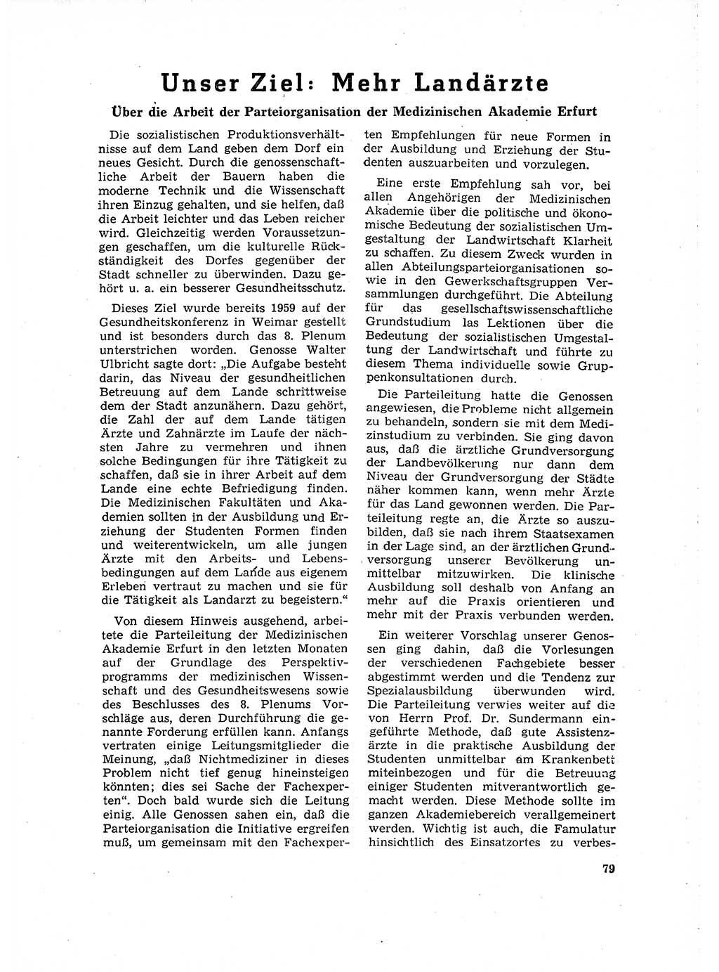 Neuer Weg (NW), Organ des Zentralkomitees (ZK) der SED (Sozialistische Einheitspartei Deutschlands) für Fragen des Parteilebens, 16. Jahrgang [Deutsche Demokratische Republik (DDR)] 1961, Seite 79 (NW ZK SED DDR 1961, S. 79)