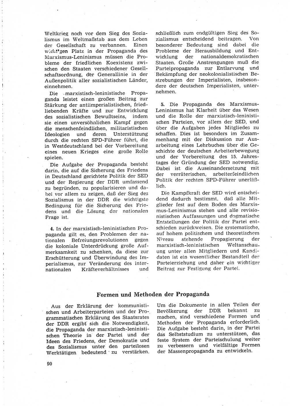 Neuer Weg (NW), Organ des Zentralkomitees (ZK) der SED (Sozialistische Einheitspartei Deutschlands) für Fragen des Parteilebens, 16. Jahrgang [Deutsche Demokratische Republik (DDR)] 1961, Seite 90 (NW ZK SED DDR 1961, S. 90)