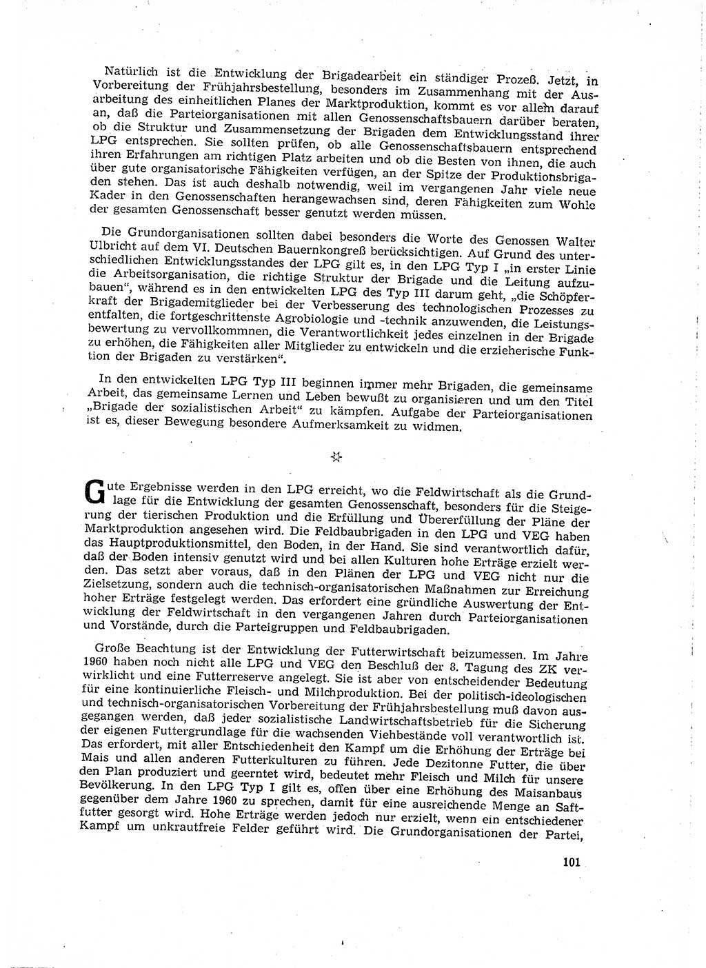 Neuer Weg (NW), Organ des Zentralkomitees (ZK) der SED (Sozialistische Einheitspartei Deutschlands) für Fragen des Parteilebens, 16. Jahrgang [Deutsche Demokratische Republik (DDR)] 1961, Seite 101 (NW ZK SED DDR 1961, S. 101)