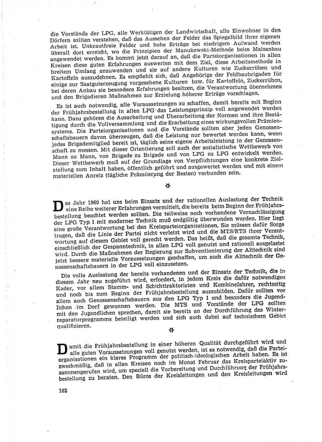 Neuer Weg (NW), Organ des Zentralkomitees (ZK) der SED (Sozialistische Einheitspartei Deutschlands) für Fragen des Parteilebens, 16. Jahrgang [Deutsche Demokratische Republik (DDR)] 1961, Seite 102 (NW ZK SED DDR 1961, S. 102)