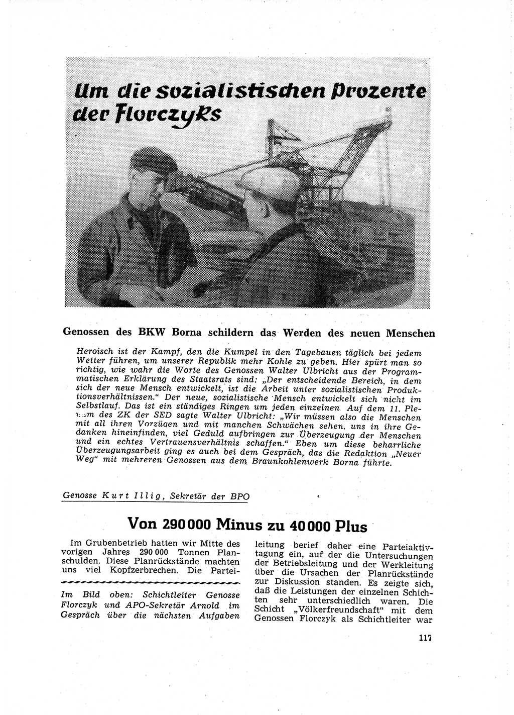 Neuer Weg (NW), Organ des Zentralkomitees (ZK) der SED (Sozialistische Einheitspartei Deutschlands) für Fragen des Parteilebens, 16. Jahrgang [Deutsche Demokratische Republik (DDR)] 1961, Seite 117 (NW ZK SED DDR 1961, S. 117)