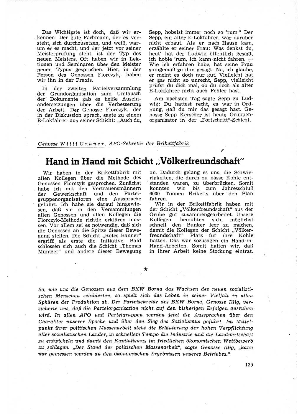 Neuer Weg (NW), Organ des Zentralkomitees (ZK) der SED (Sozialistische Einheitspartei Deutschlands) für Fragen des Parteilebens, 16. Jahrgang [Deutsche Demokratische Republik (DDR)] 1961, Seite 125 (NW ZK SED DDR 1961, S. 125)