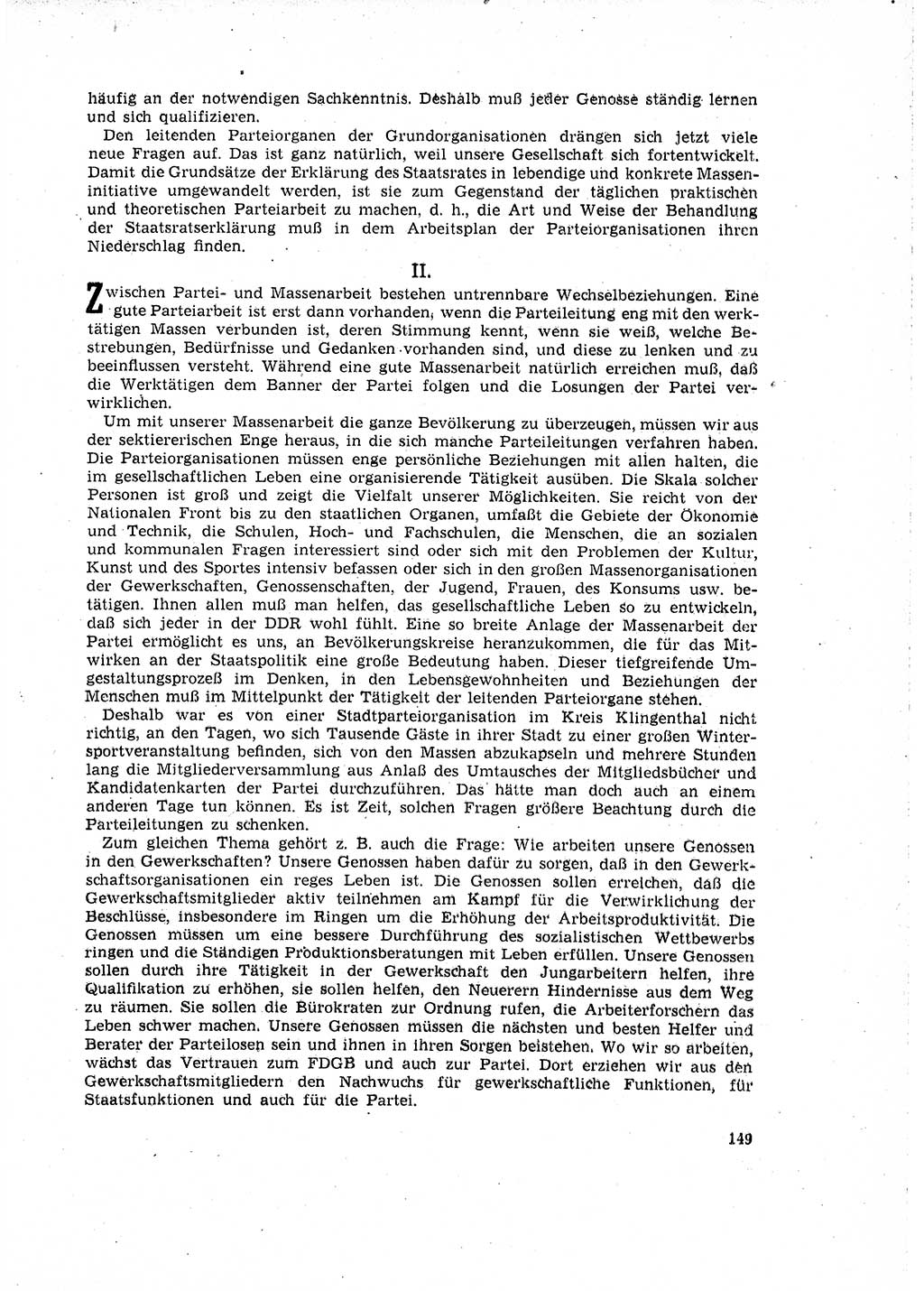 Neuer Weg (NW), Organ des Zentralkomitees (ZK) der SED (Sozialistische Einheitspartei Deutschlands) für Fragen des Parteilebens, 16. Jahrgang [Deutsche Demokratische Republik (DDR)] 1961, Seite 149 (NW ZK SED DDR 1961, S. 149)