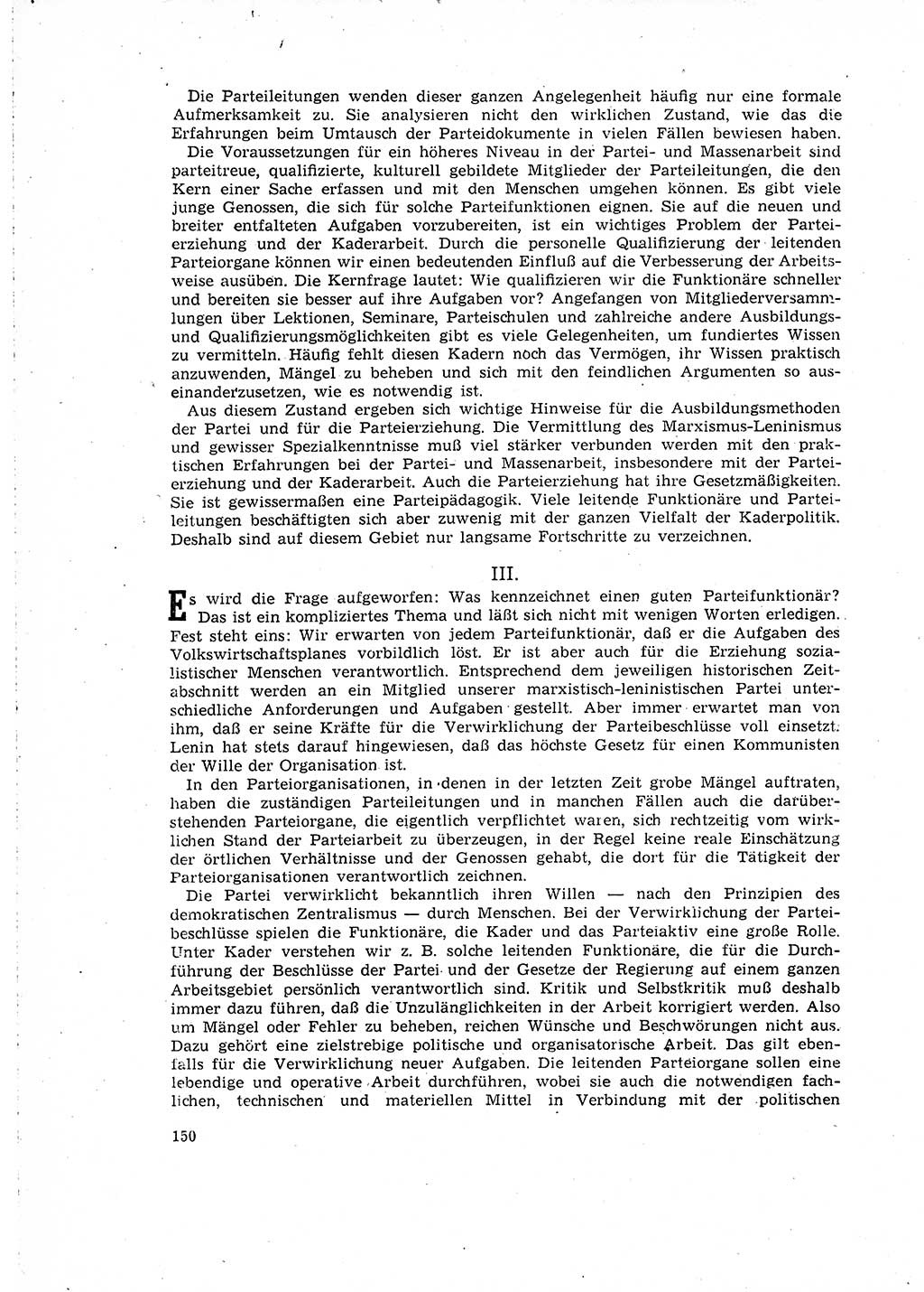 Neuer Weg (NW), Organ des Zentralkomitees (ZK) der SED (Sozialistische Einheitspartei Deutschlands) für Fragen des Parteilebens, 16. Jahrgang [Deutsche Demokratische Republik (DDR)] 1961, Seite 150 (NW ZK SED DDR 1961, S. 150)