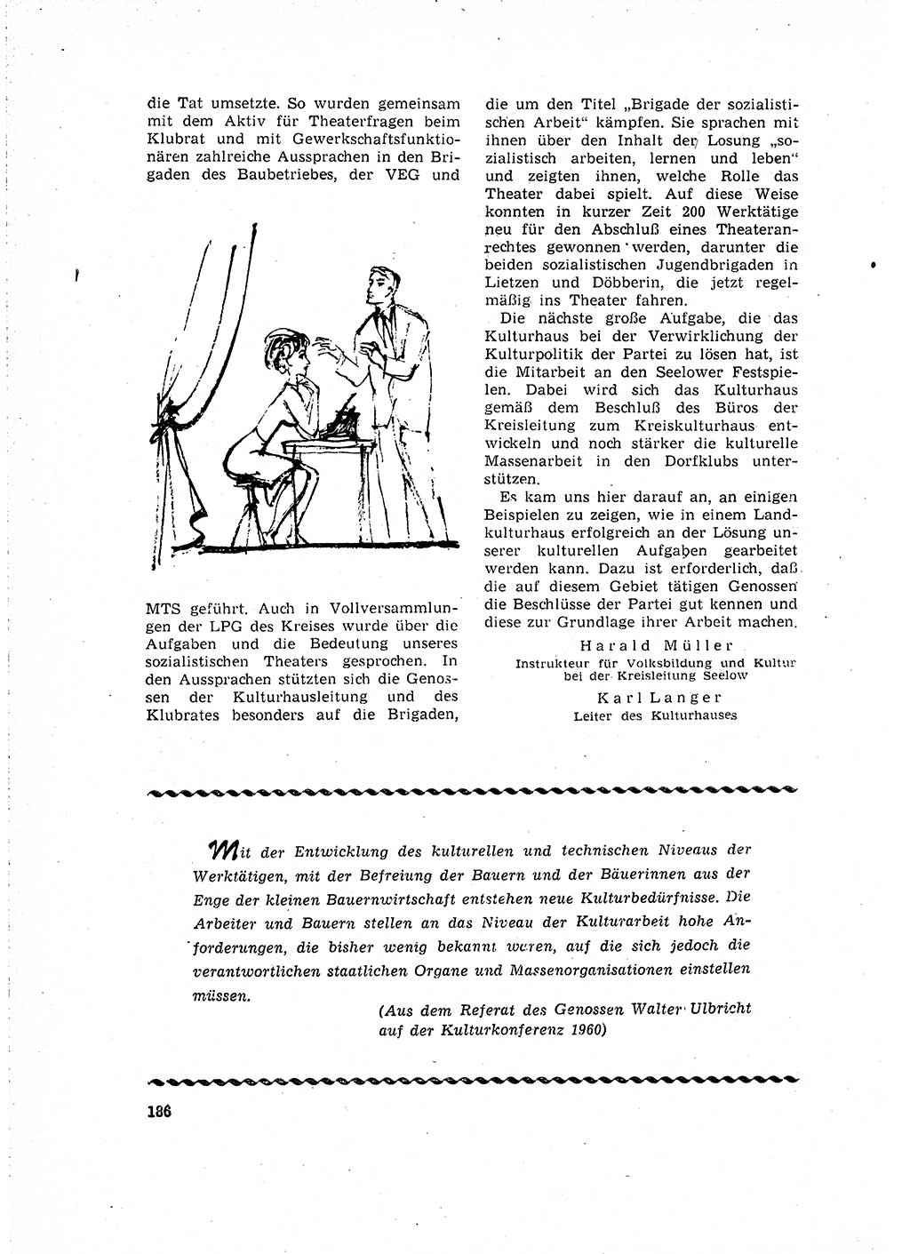 Neuer Weg (NW), Organ des Zentralkomitees (ZK) der SED (Sozialistische Einheitspartei Deutschlands) für Fragen des Parteilebens, 16. Jahrgang [Deutsche Demokratische Republik (DDR)] 1961, Seite 186 (NW ZK SED DDR 1961, S. 186)