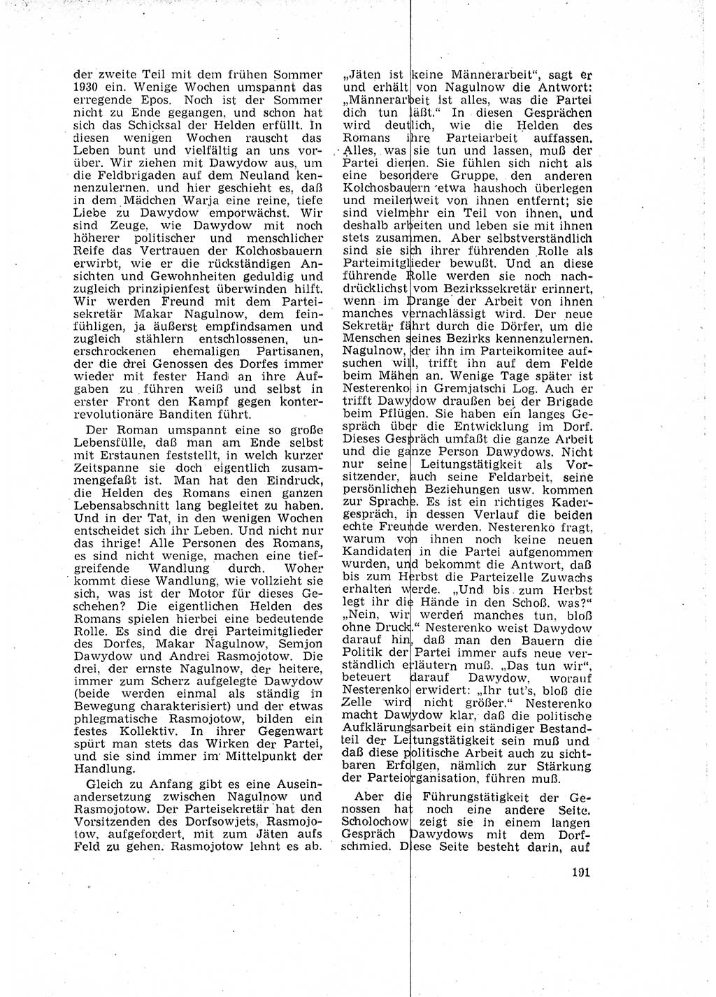 Neuer Weg (NW), Organ des Zentralkomitees (ZK) der SED (Sozialistische Einheitspartei Deutschlands) für Fragen des Parteilebens, 16. Jahrgang [Deutsche Demokratische Republik (DDR)] 1961, Seite 191 (NW ZK SED DDR 1961, S. 191)