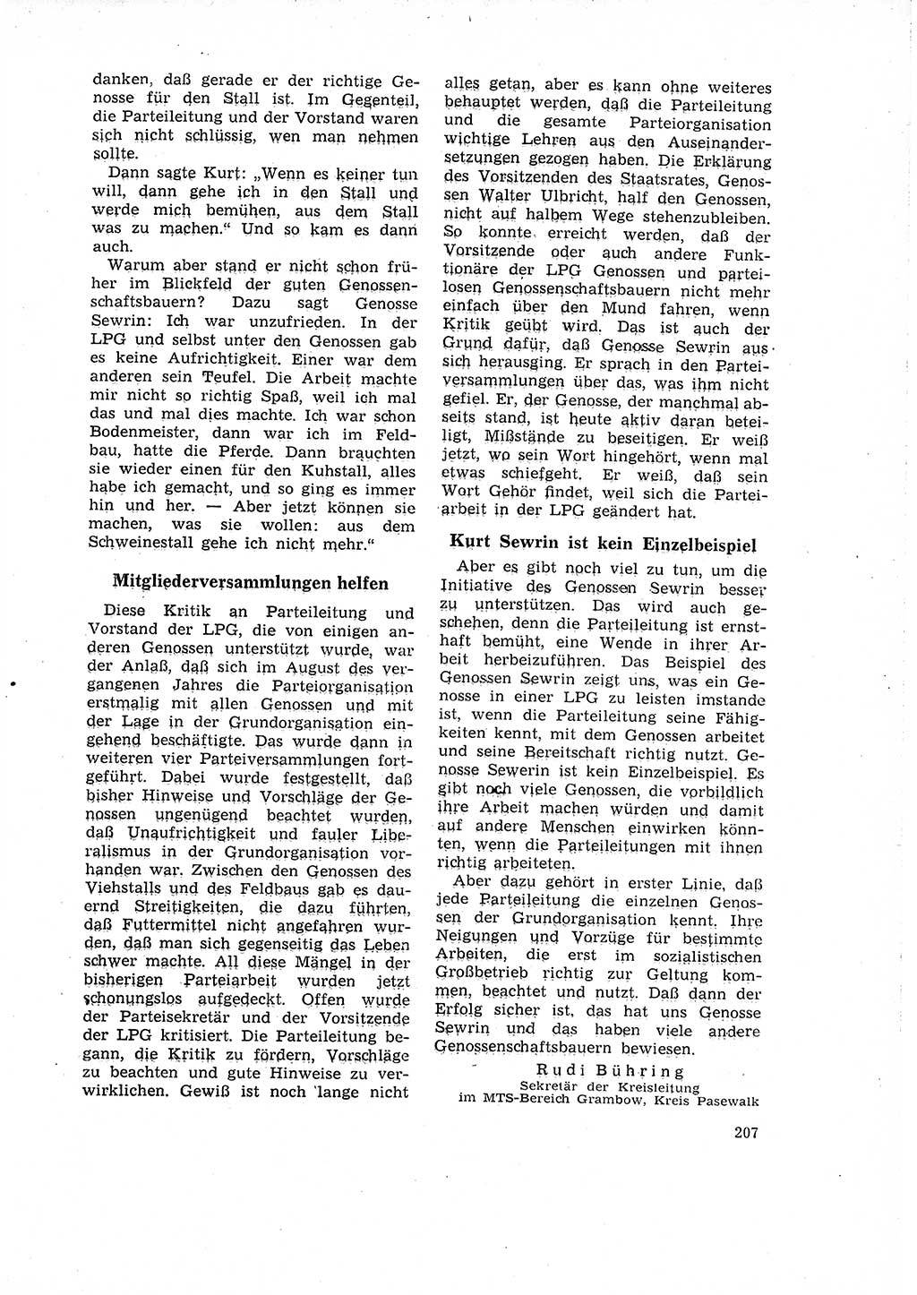 Neuer Weg (NW), Organ des Zentralkomitees (ZK) der SED (Sozialistische Einheitspartei Deutschlands) für Fragen des Parteilebens, 16. Jahrgang [Deutsche Demokratische Republik (DDR)] 1961, Seite 207 (NW ZK SED DDR 1961, S. 207)
