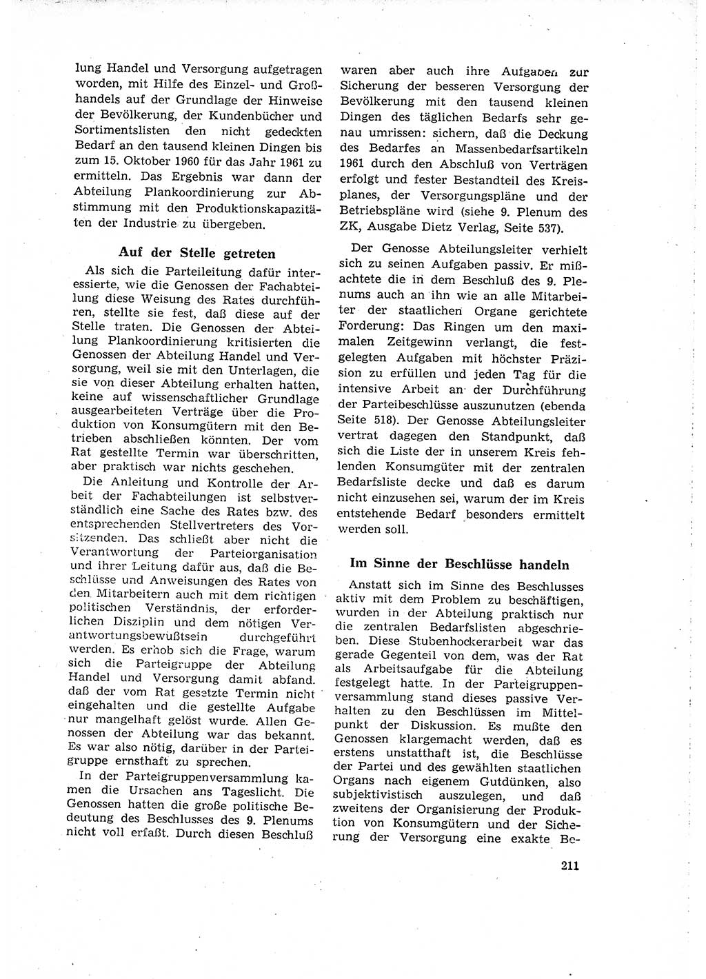 Neuer Weg (NW), Organ des Zentralkomitees (ZK) der SED (Sozialistische Einheitspartei Deutschlands) für Fragen des Parteilebens, 16. Jahrgang [Deutsche Demokratische Republik (DDR)] 1961, Seite 211 (NW ZK SED DDR 1961, S. 211)