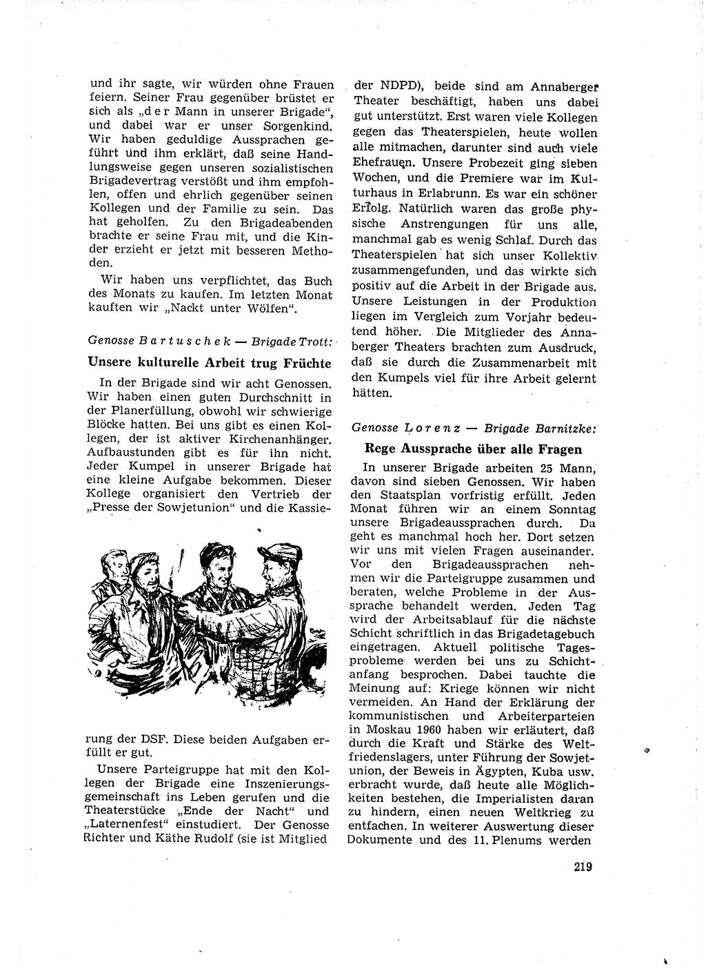 Neuer Weg (NW), Organ des Zentralkomitees (ZK) der SED (Sozialistische Einheitspartei Deutschlands) für Fragen des Parteilebens, 16. Jahrgang [Deutsche Demokratische Republik (DDR)] 1961, Seite 219 (NW ZK SED DDR 1961, S. 219)